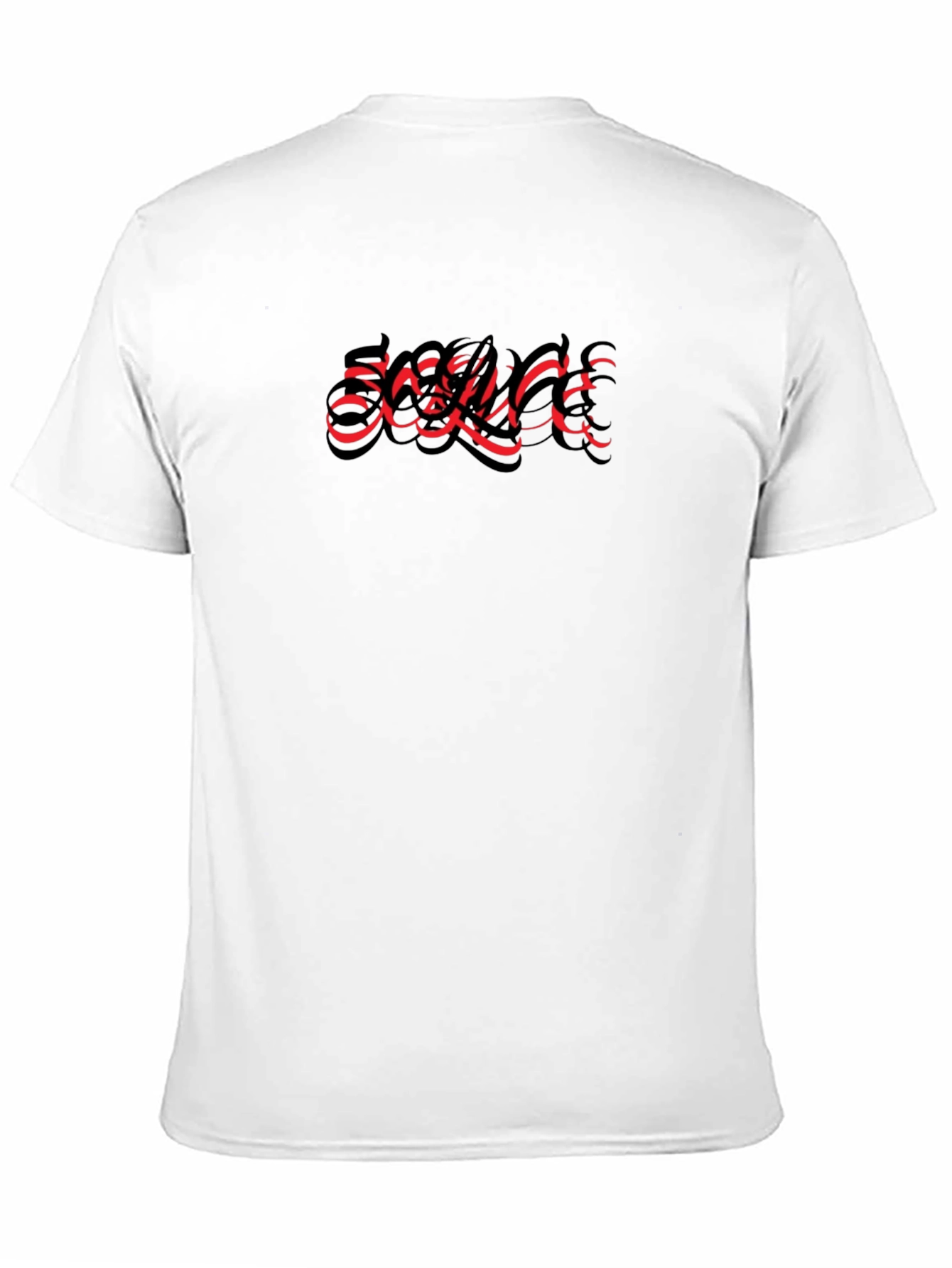 Statement Black Tee - Red Graphic Print