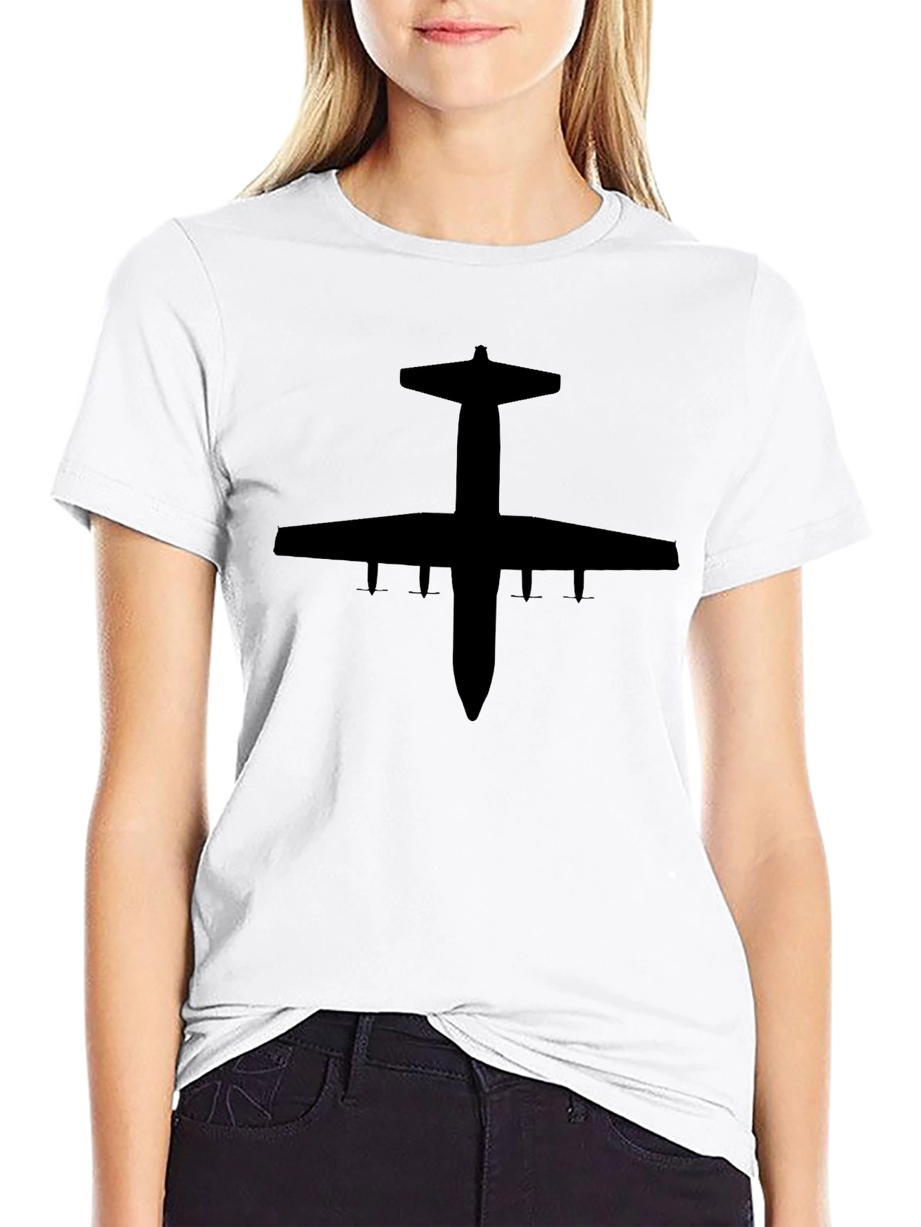 Airplane Graphic T-Shirt - Classic Black