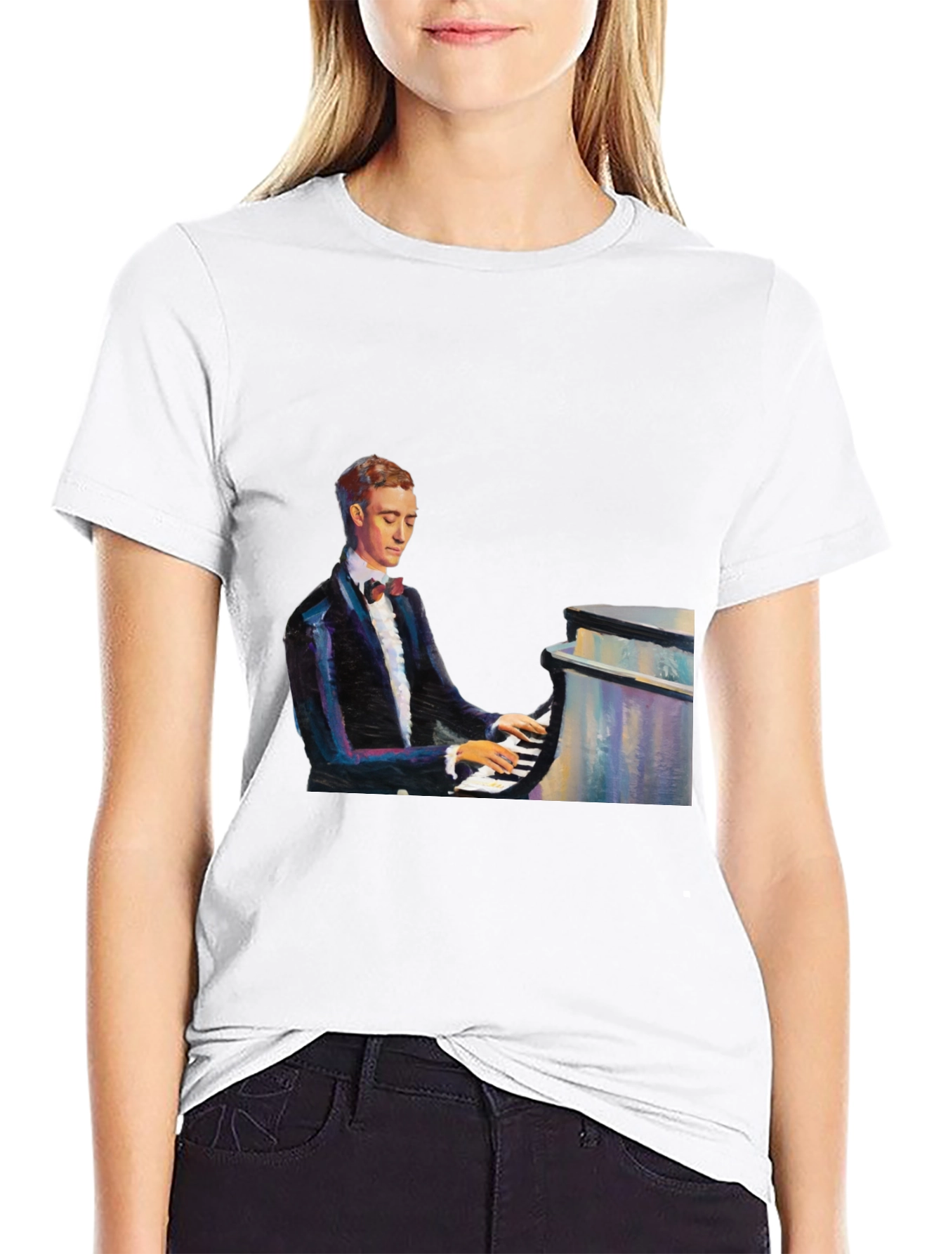 Piano Man Black T-Shirt