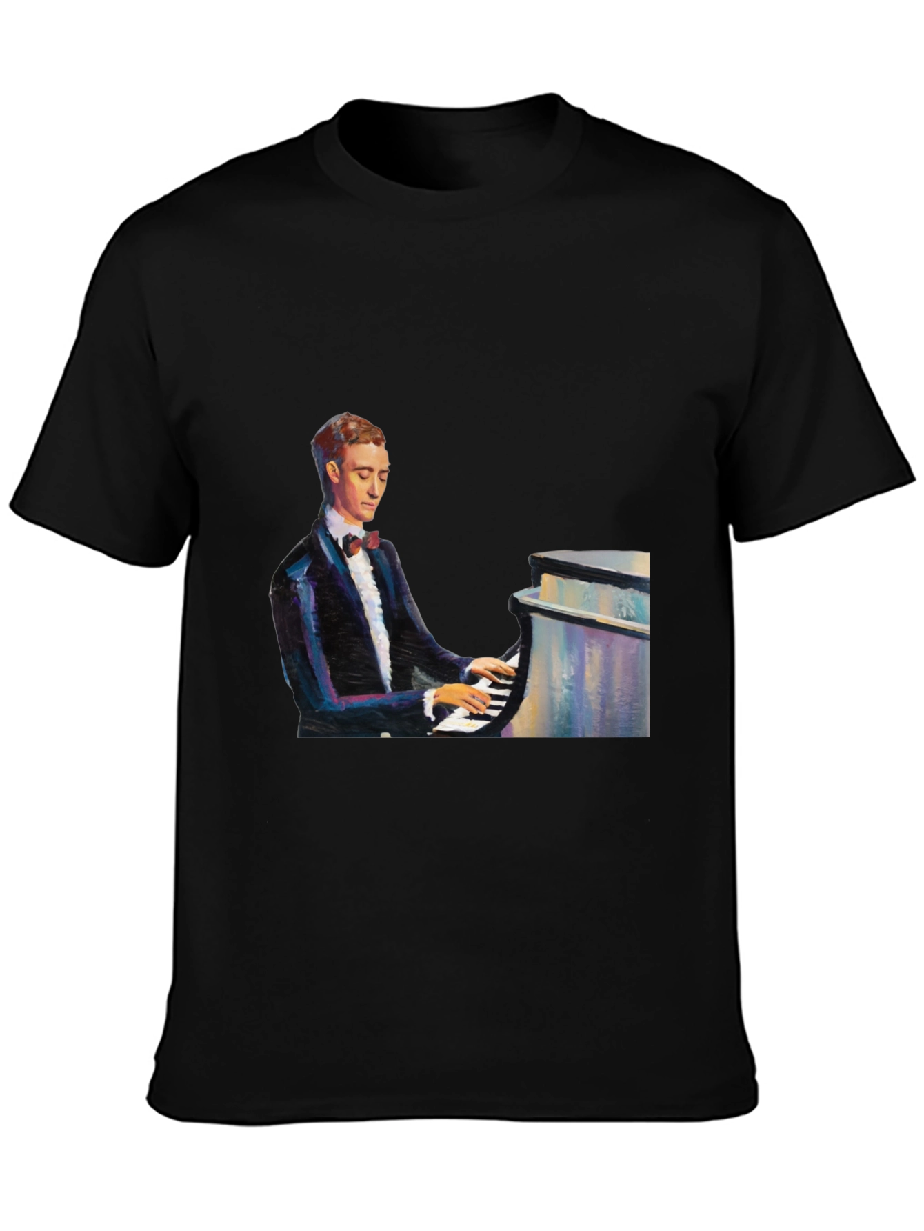 Piano Man Black T-Shirt