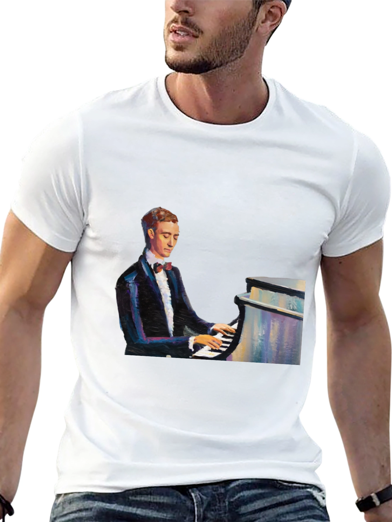 Piano Man Black T-Shirt