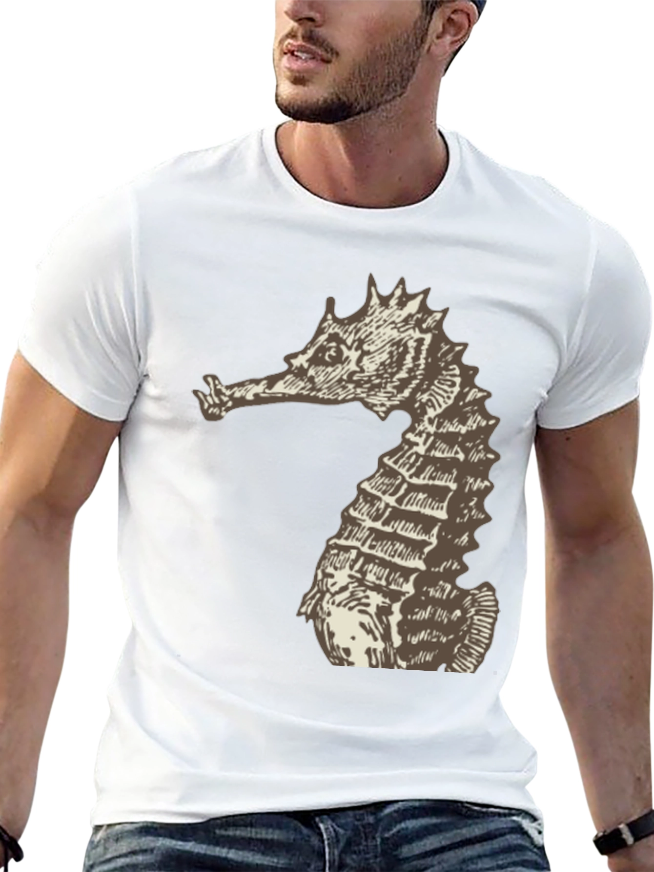Seahorse Graphic Tee - Unisex Black T-Shirt