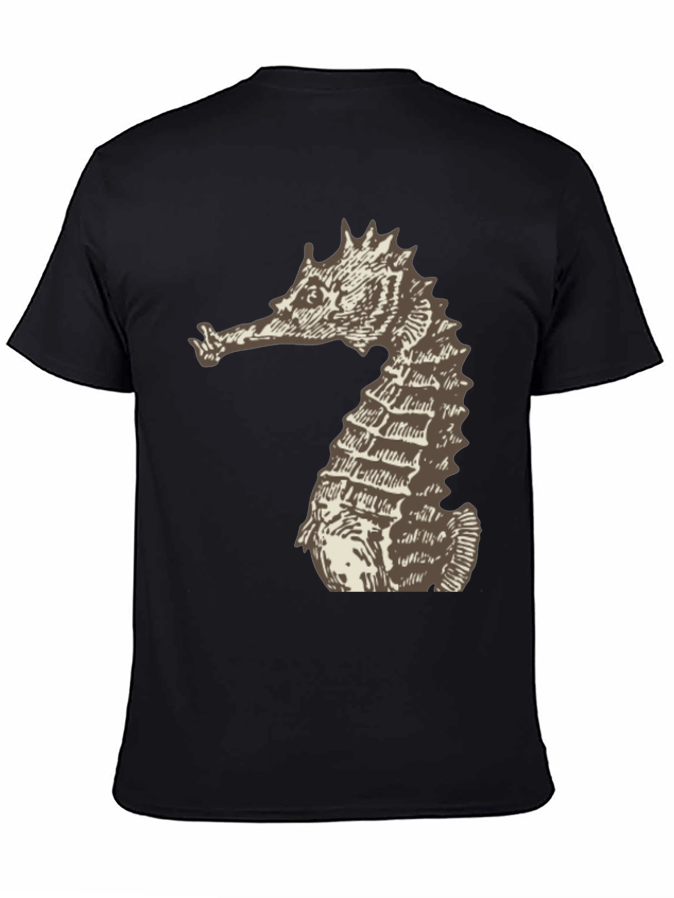 Seahorse Graphic Tee - Unisex Black T-Shirt