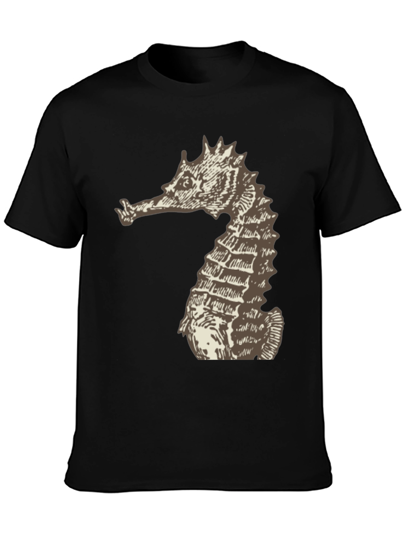 Seahorse Graphic Tee - Unisex Black T-Shirt