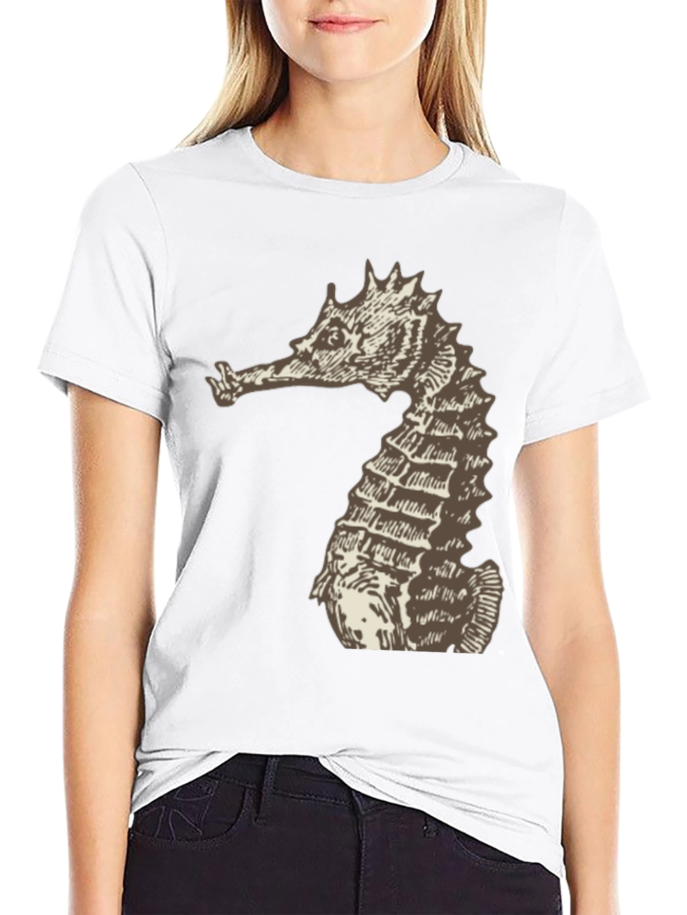 Seahorse Graphic Tee - Unisex Black T-Shirt