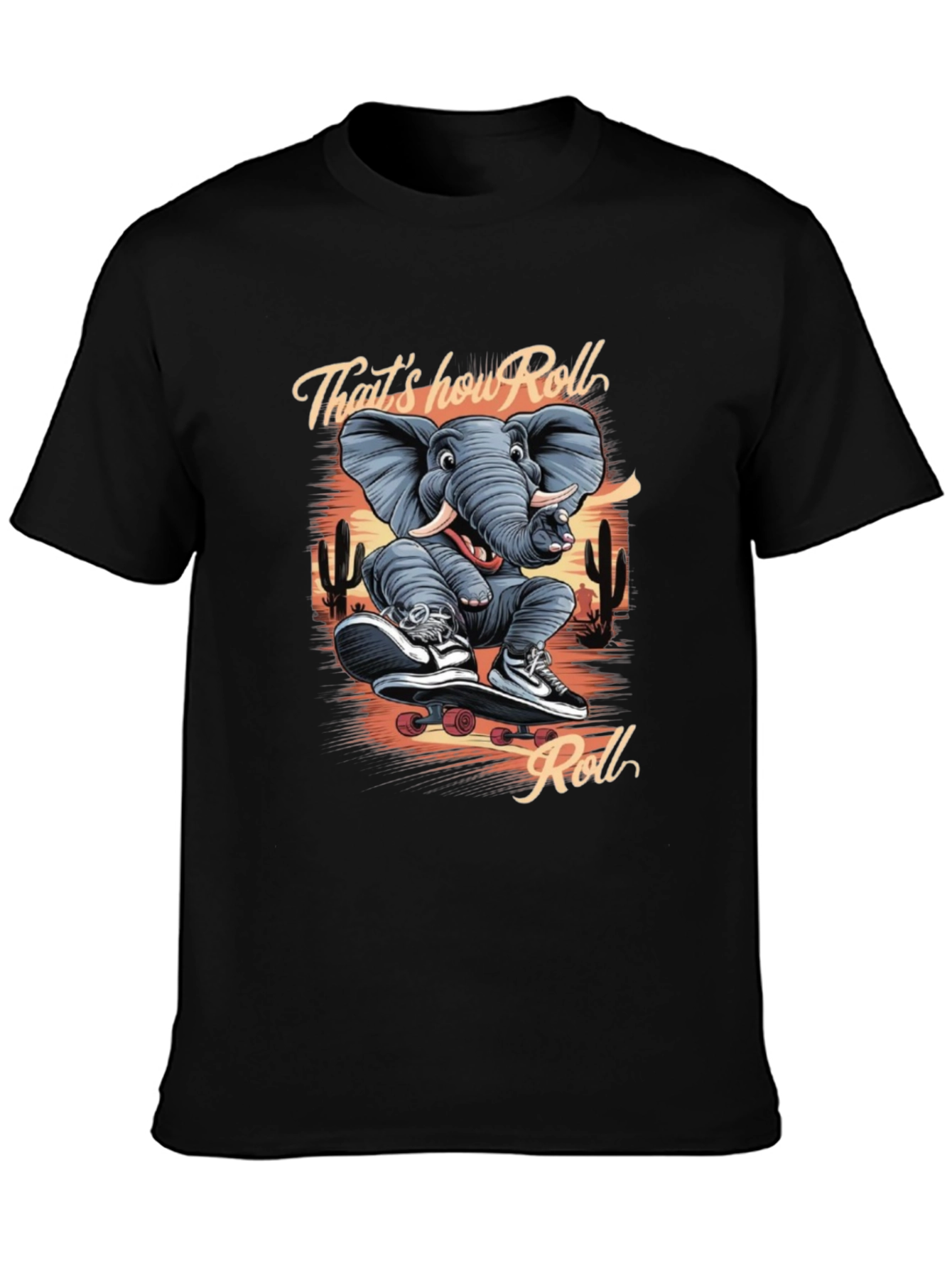Cool Elephant Skateboard T-Shirt