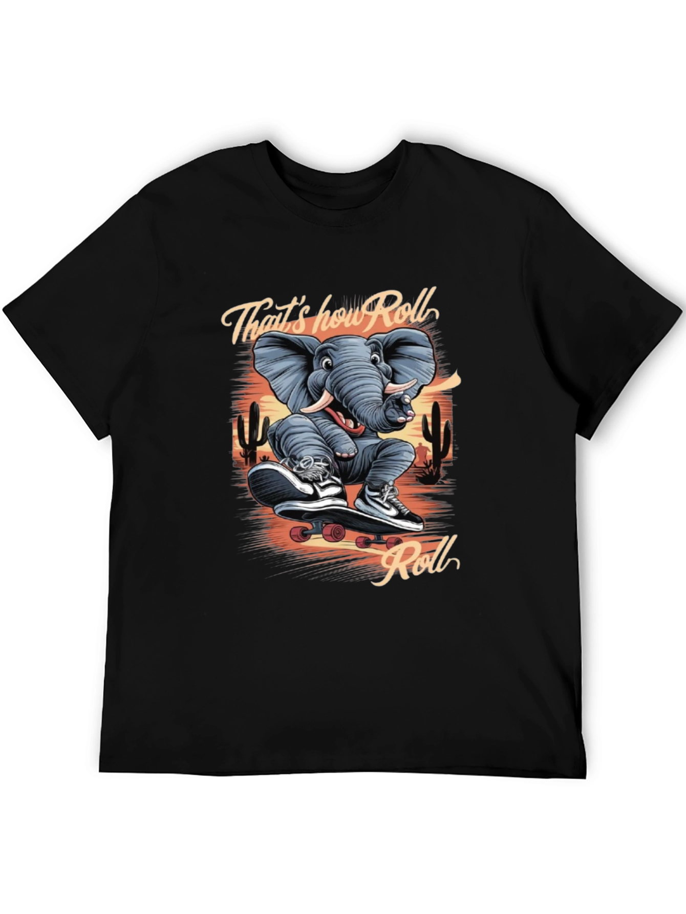 Cool Elephant Skateboard T-Shirt