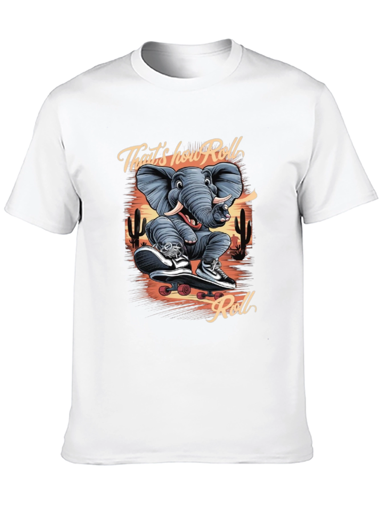 Cool Elephant Skateboard T-Shirt