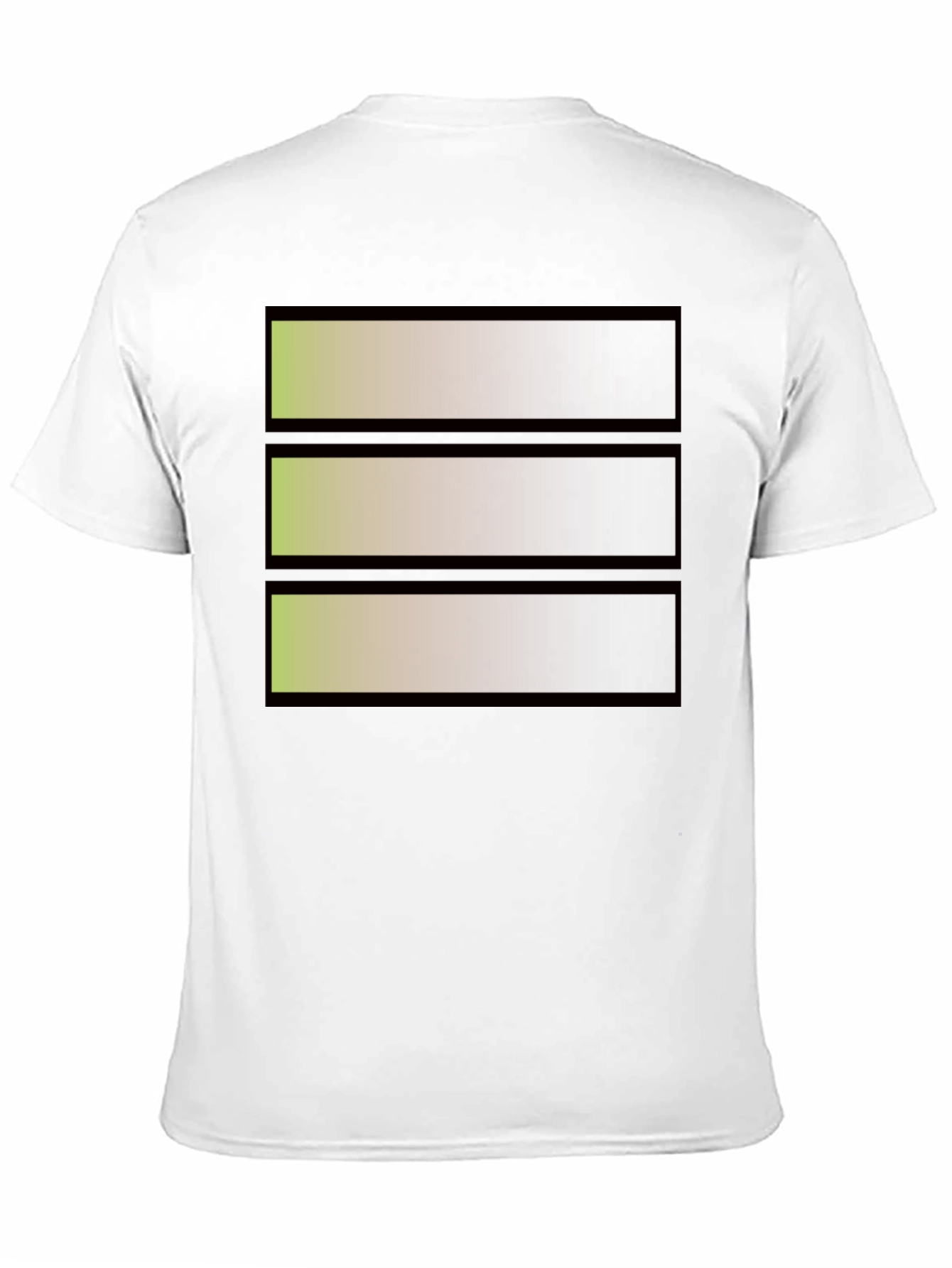 Abstract Gradient Stripe Graphic Tee - Modern Black T-Shirt