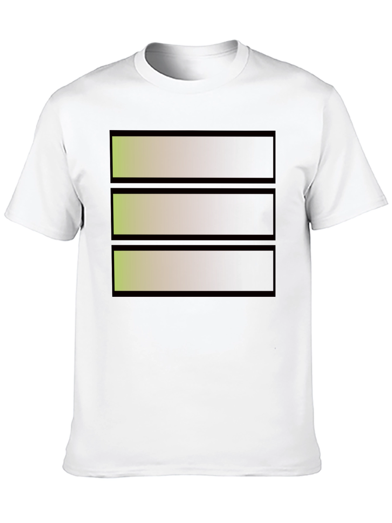 Abstract Gradient Stripe Graphic Tee - Modern Black T-Shirt
