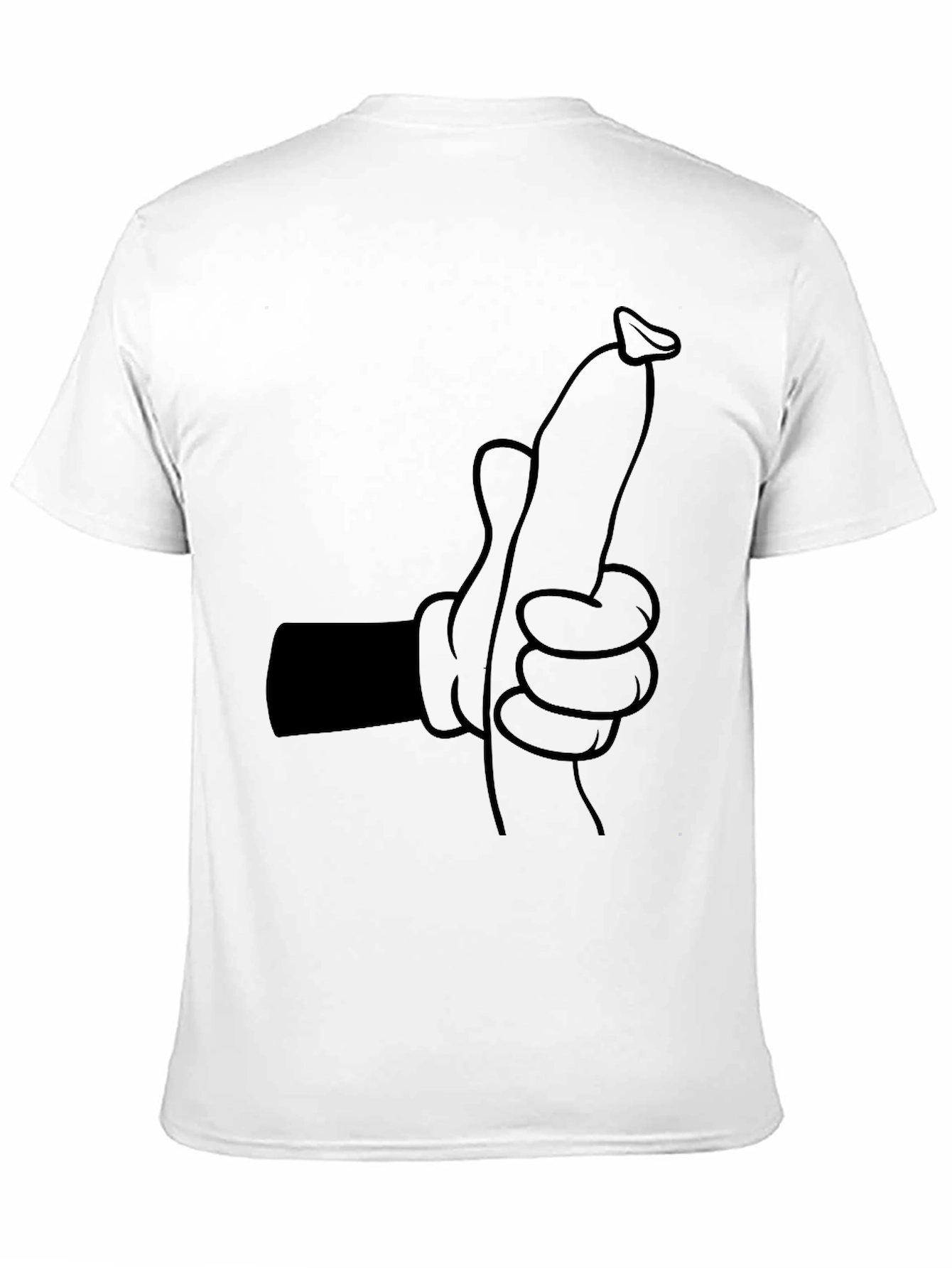 Novelty Cartoon Sausage Hand T-Shirt