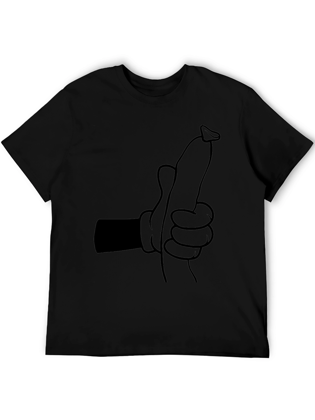 Novelty Cartoon Sausage Hand T-Shirt