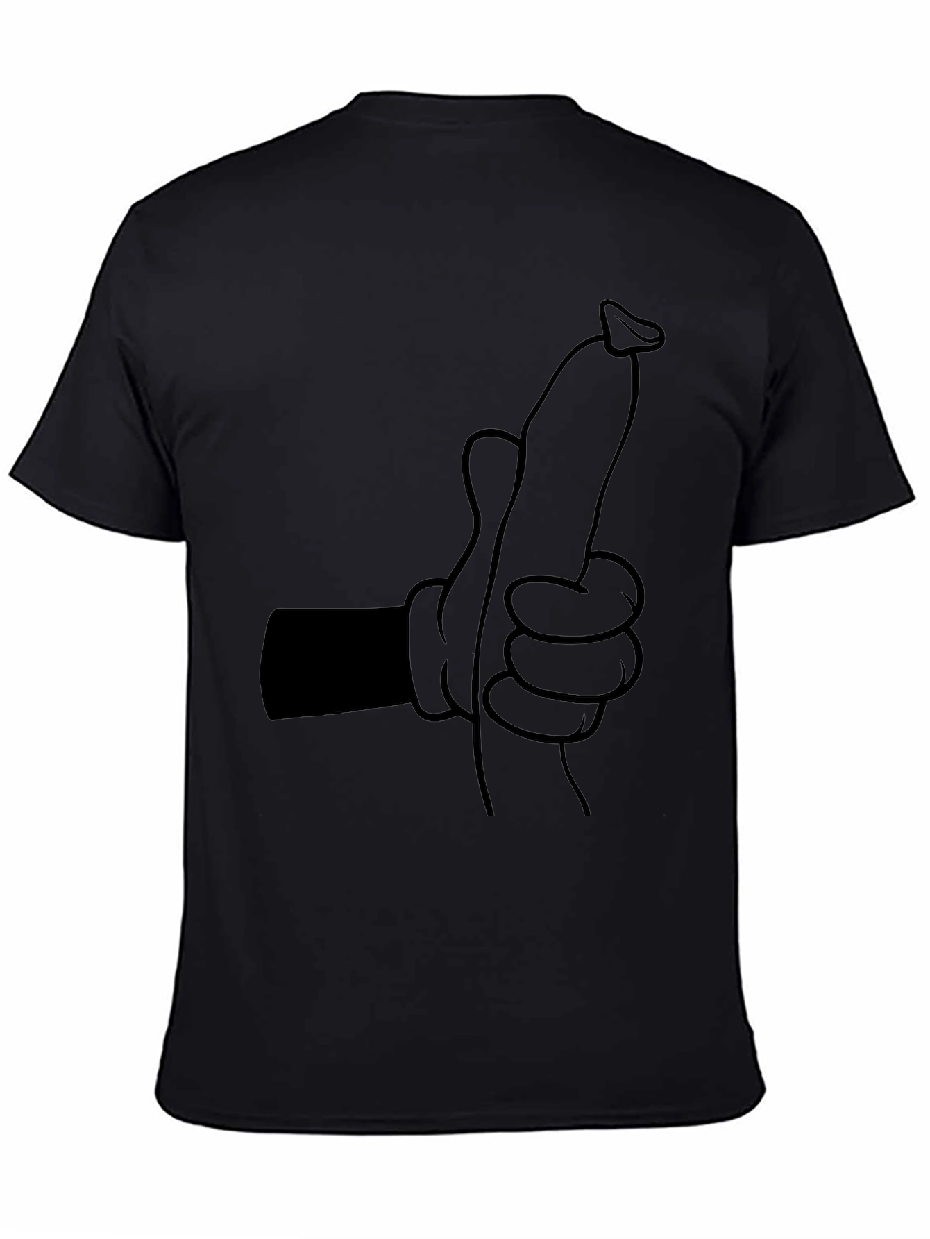 Novelty Cartoon Sausage Hand T-Shirt