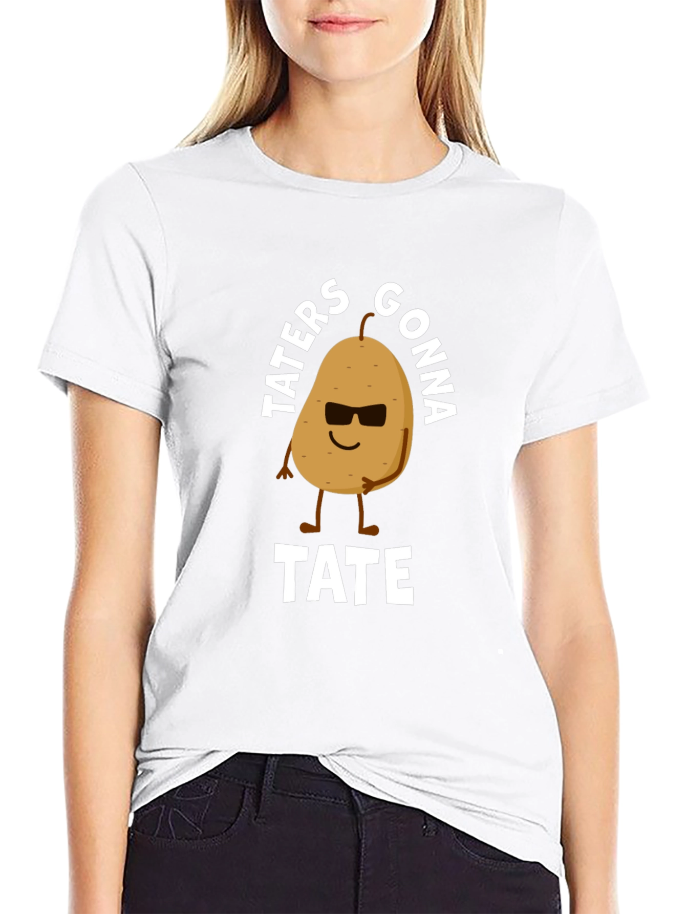Taters Gonna Tate Funny Potato Graphic T-Shirt
