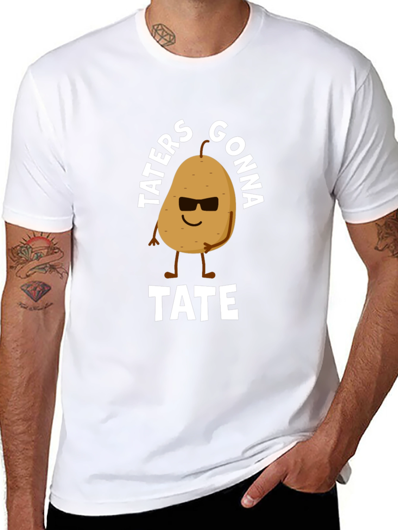Taters Gonna Tate Funny Potato Graphic T-Shirt