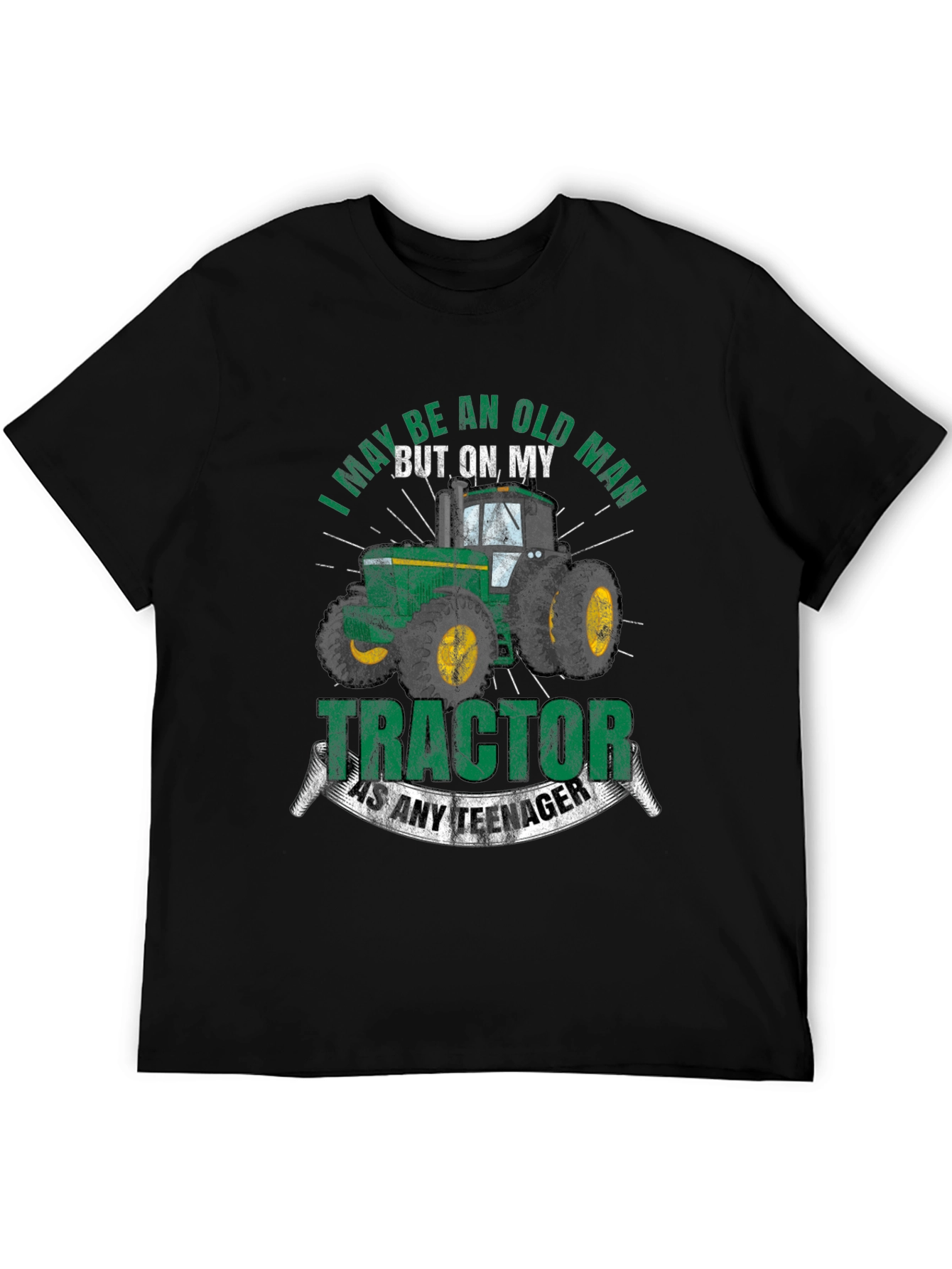 Old Man Tractor T-Shirt - Funny Farming Tee