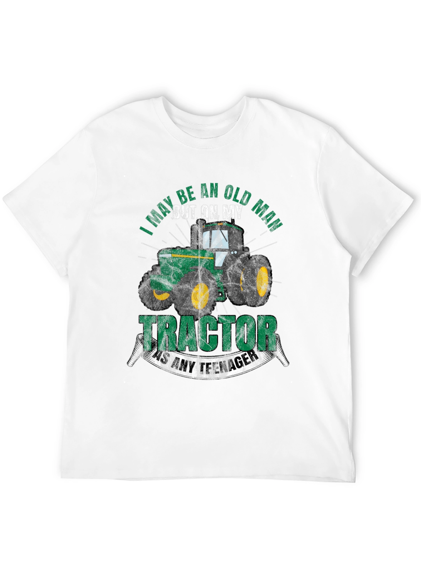 Old Man Tractor T-Shirt - Funny Farming Tee