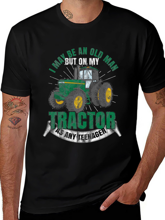 Old Man Tractor T-Shirt - Funny Farming Tee