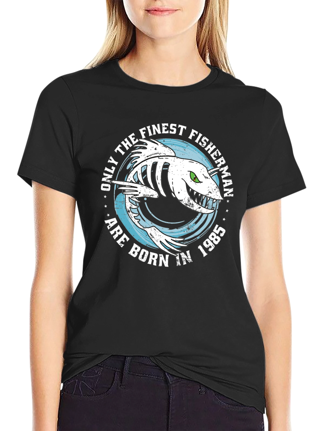 Finest Fisherman Born in 1985 Graphic Tee