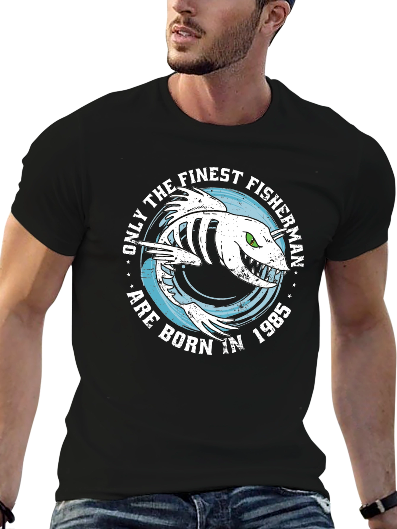 Finest Fisherman Born in 1985 Graphic Tee