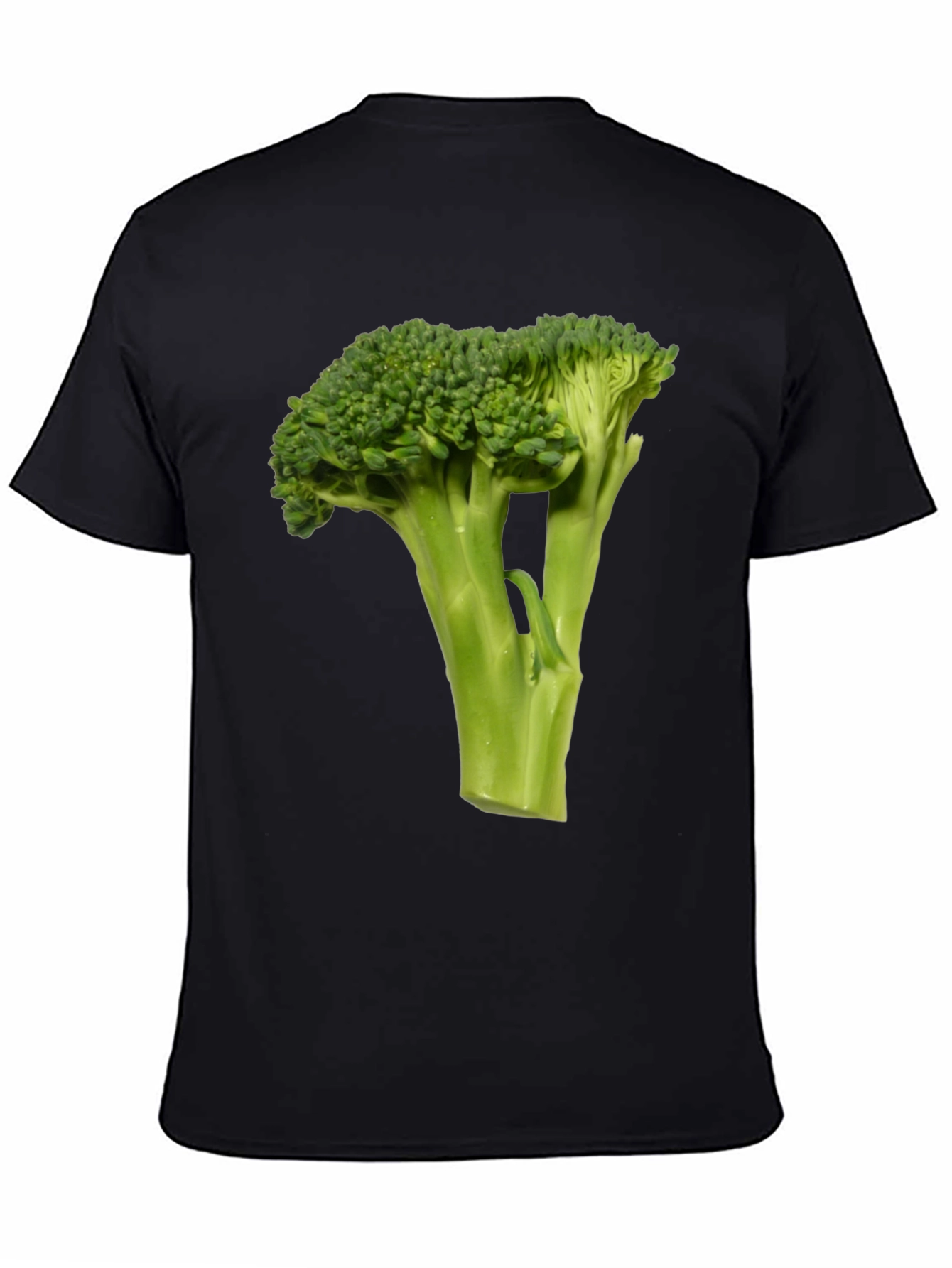 Broccoli Graphic Tee - Black Cotton T-Shirt