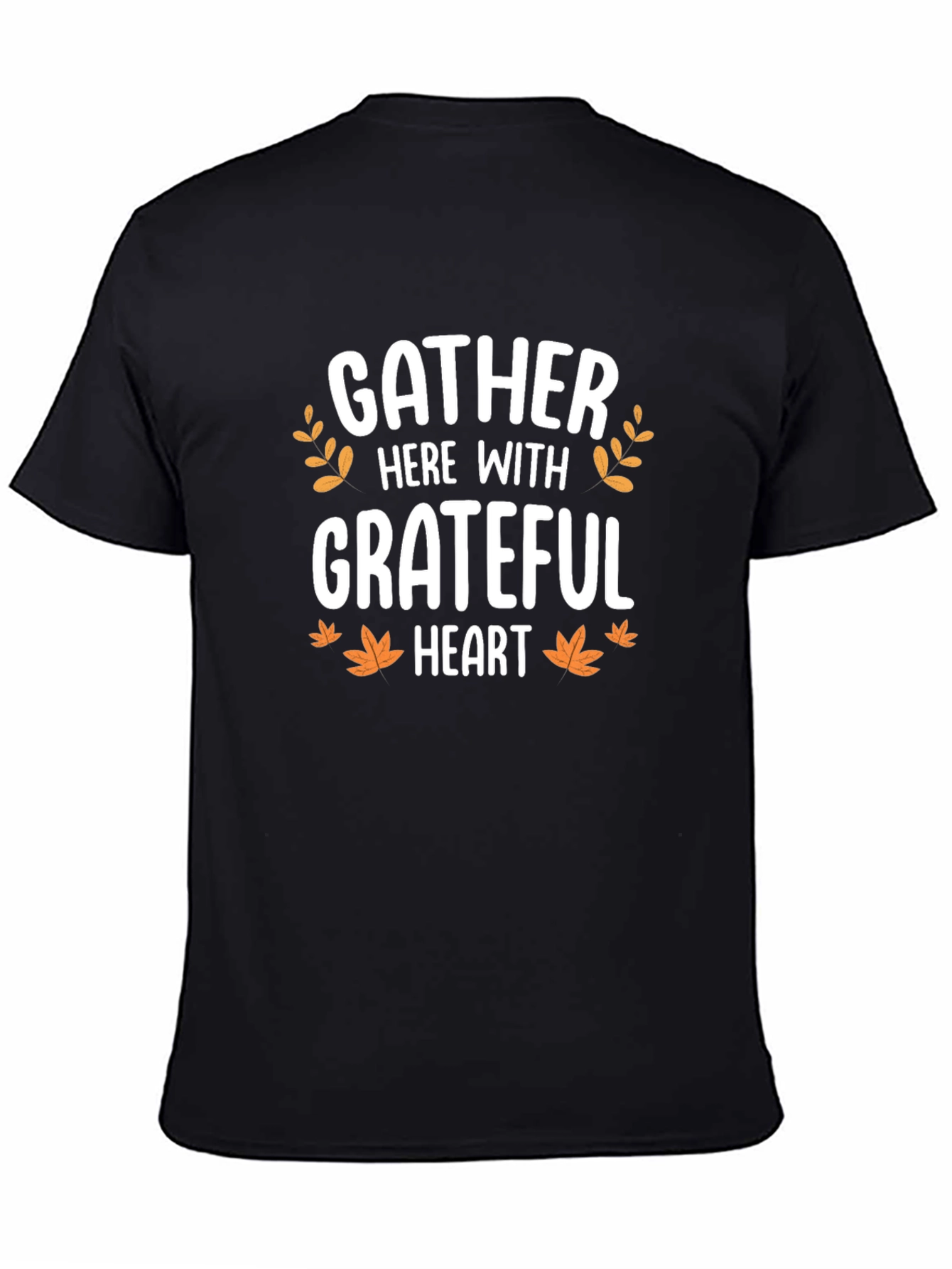 Gather Here With Grateful Heart Black T-Shirt
