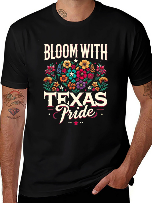 Bloom With Texas Pride Graphic T-Shirt