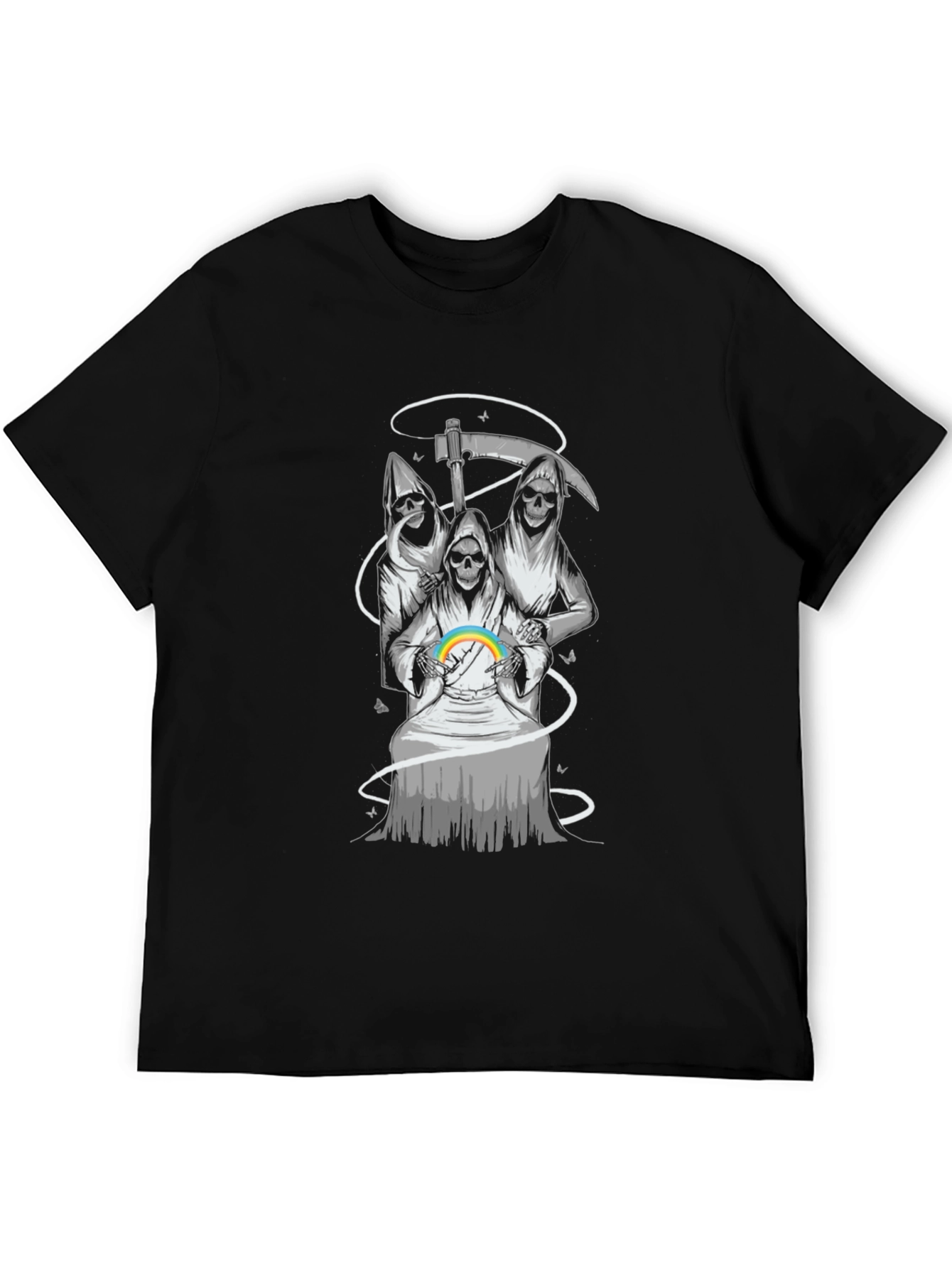 Grim Reaper Rainbow T-Shirt - Dark Humor Tee