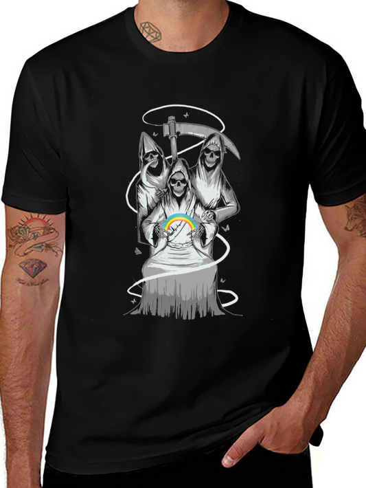 Grim Reaper Rainbow T-Shirt - Dark Humor Tee