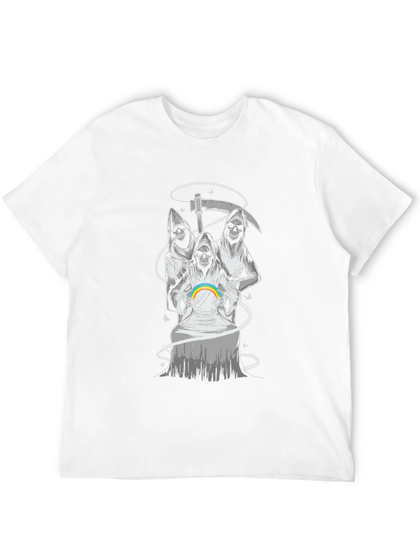Grim Reaper Rainbow T-Shirt - Dark Humor Tee