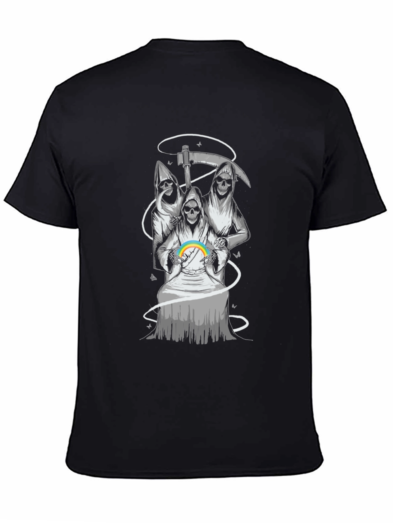 Grim Reaper Rainbow T-Shirt - Dark Humor Tee