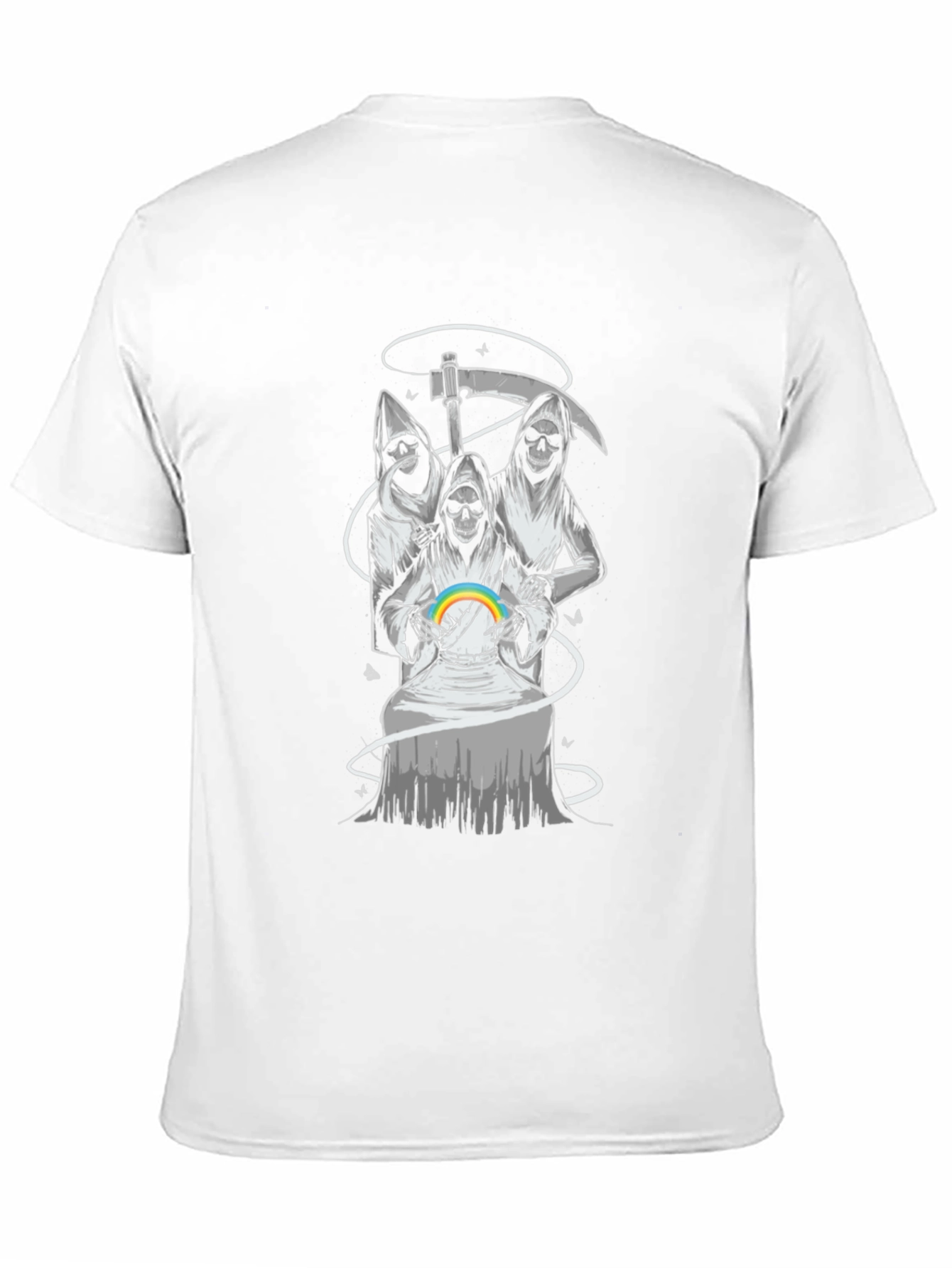 Grim Reaper Rainbow T-Shirt - Dark Humor Tee