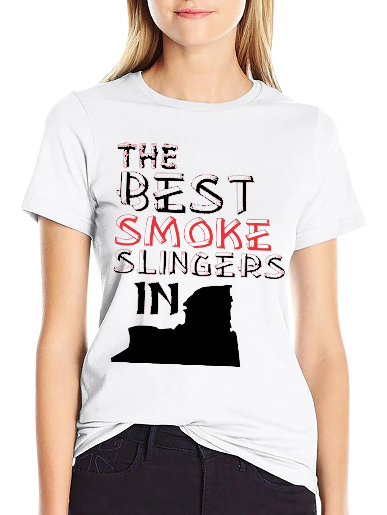 Best Smoke Slingers Black Graphic T-Shirt