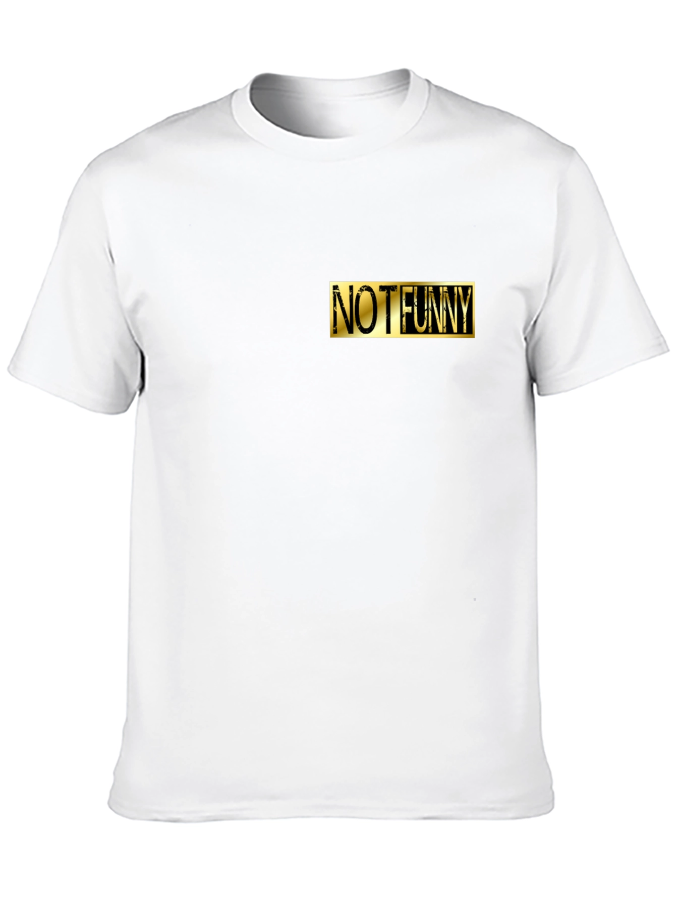 Not Funny Graphic Tee - Mens Black Crewneck T-Shirt