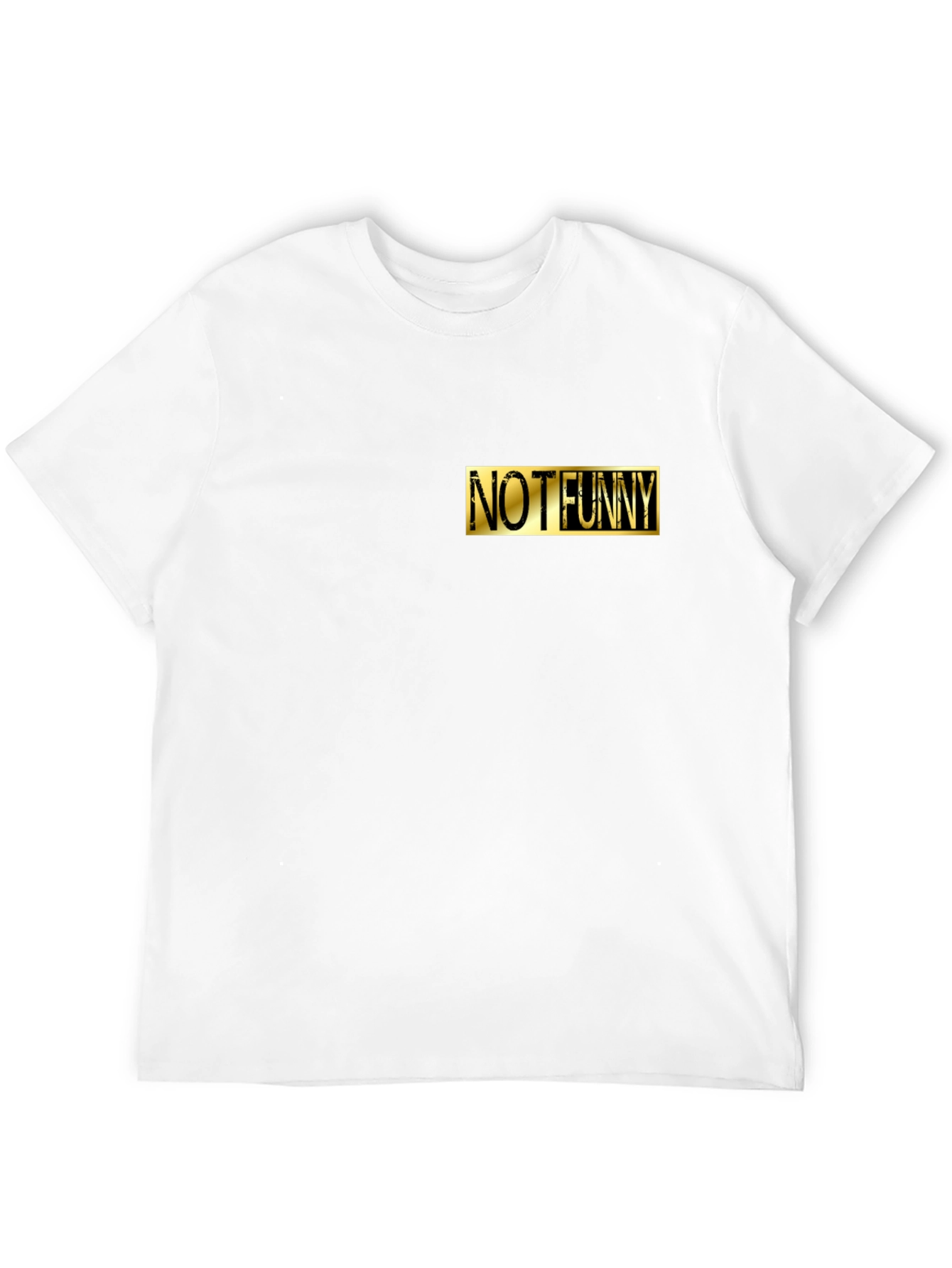 Not Funny Graphic Tee - Mens Black Crewneck T-Shirt