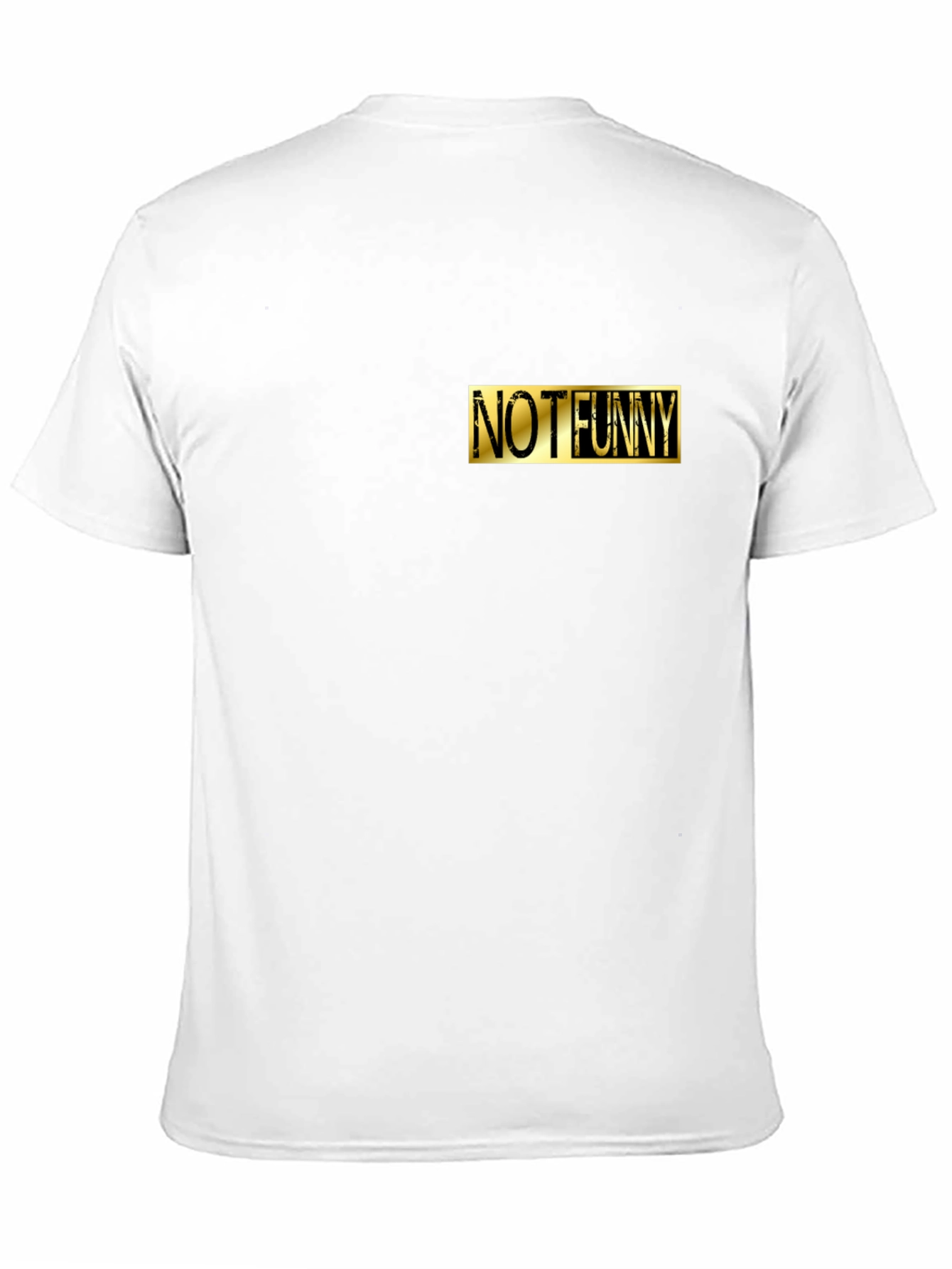 Not Funny Graphic Tee - Mens Black Crewneck T-Shirt