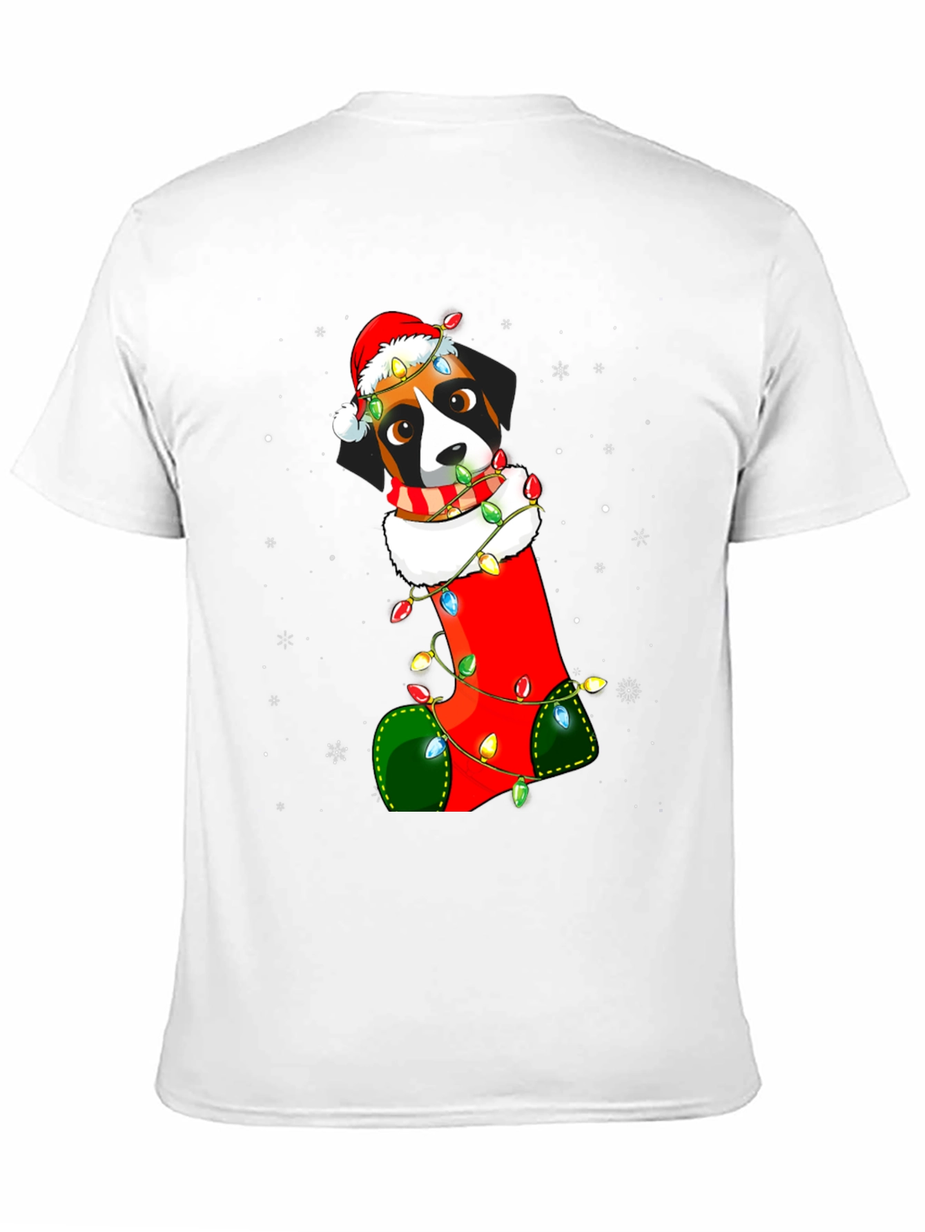 Christmas Dog in Stocking T-Shirt