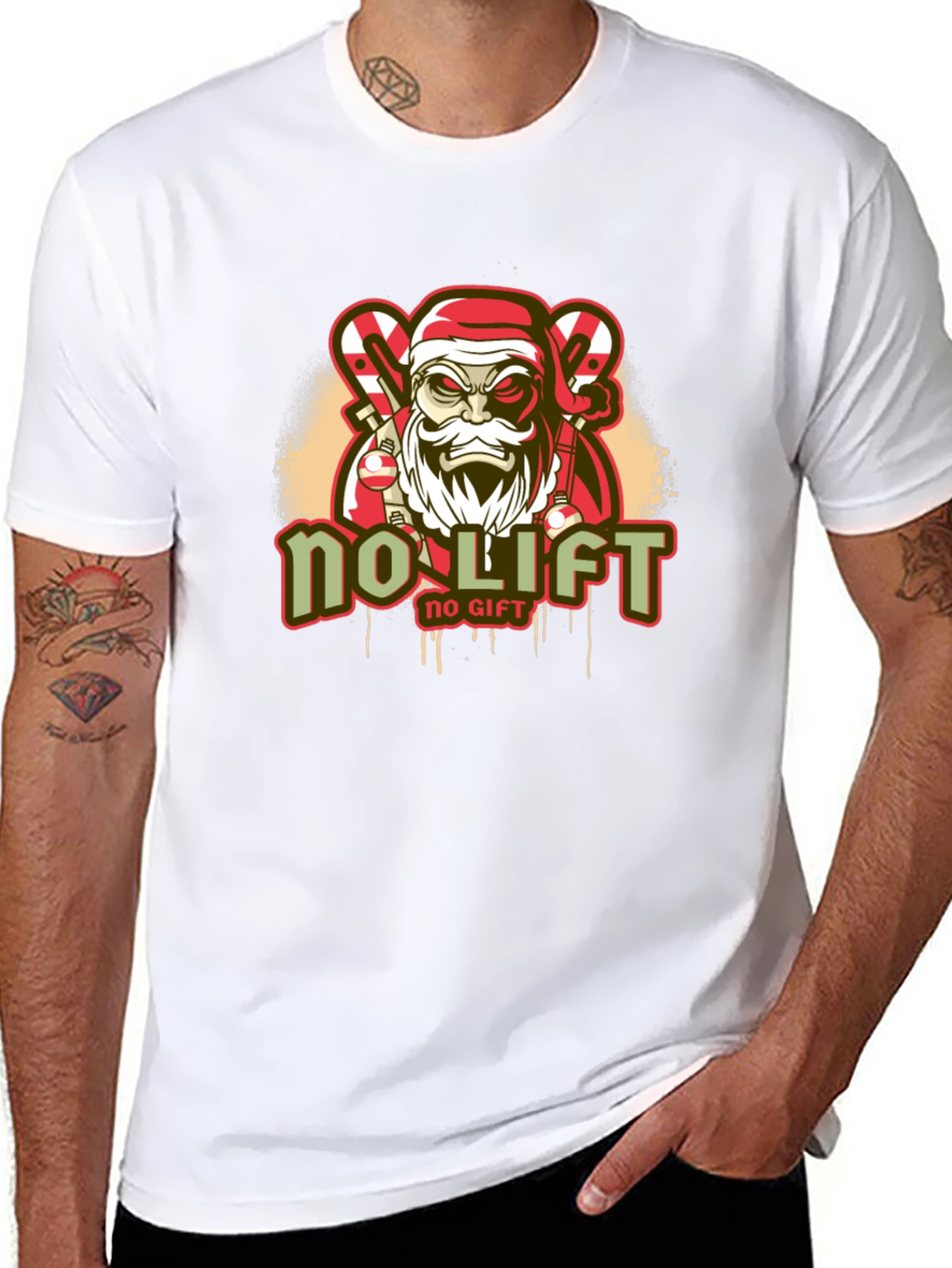 No Lift No Gift Santa Christmas T-Shirt