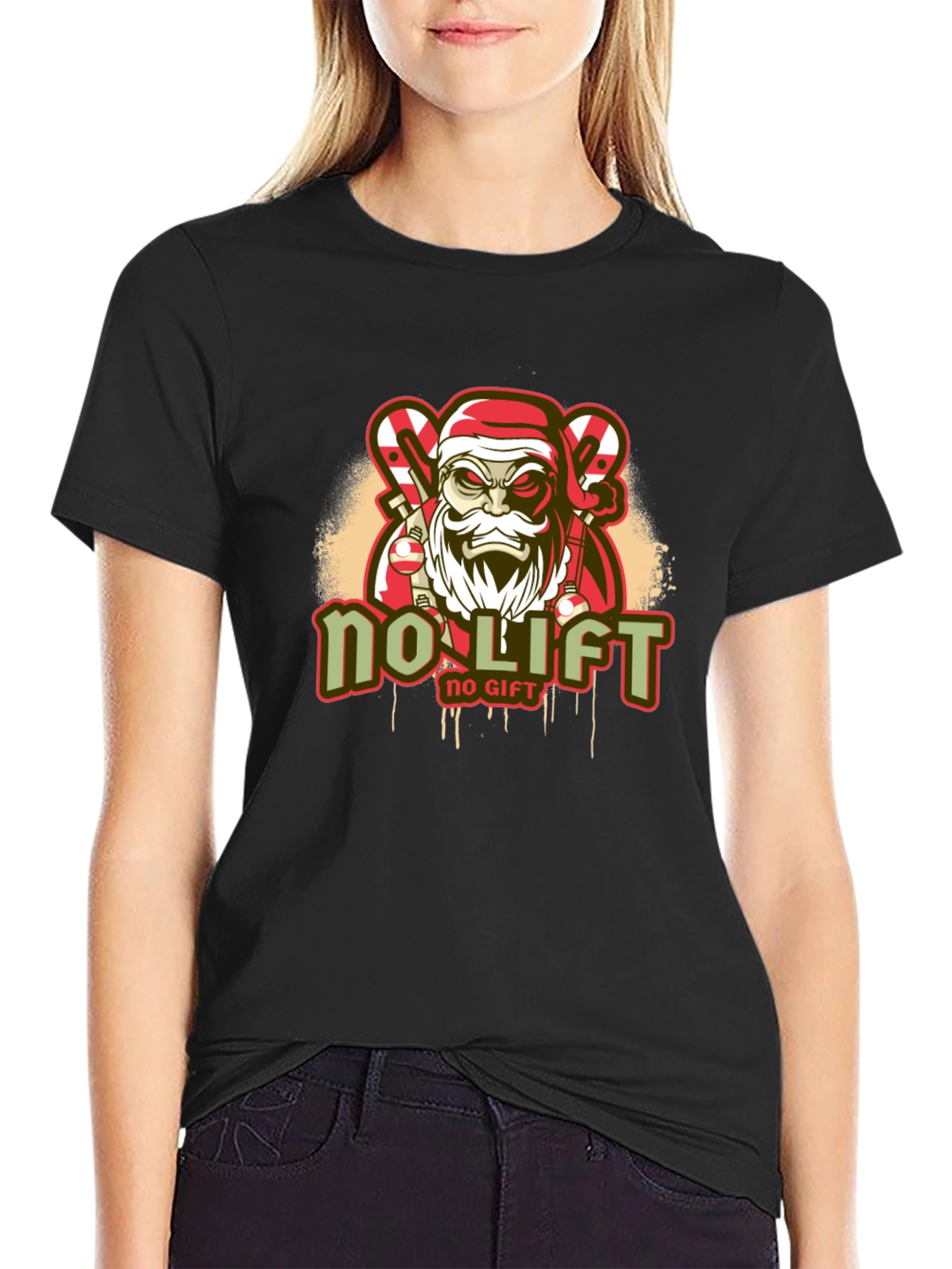 No Lift No Gift Santa Christmas T-Shirt