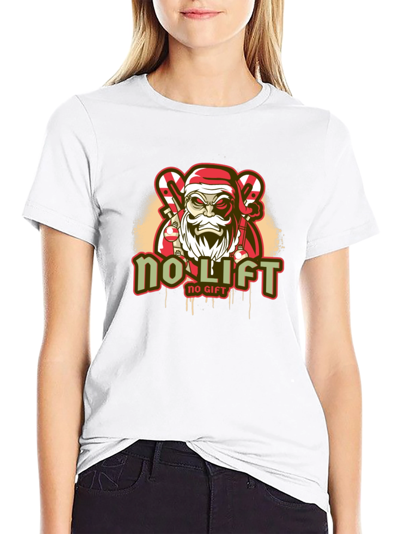 No Lift No Gift Santa Christmas T-Shirt