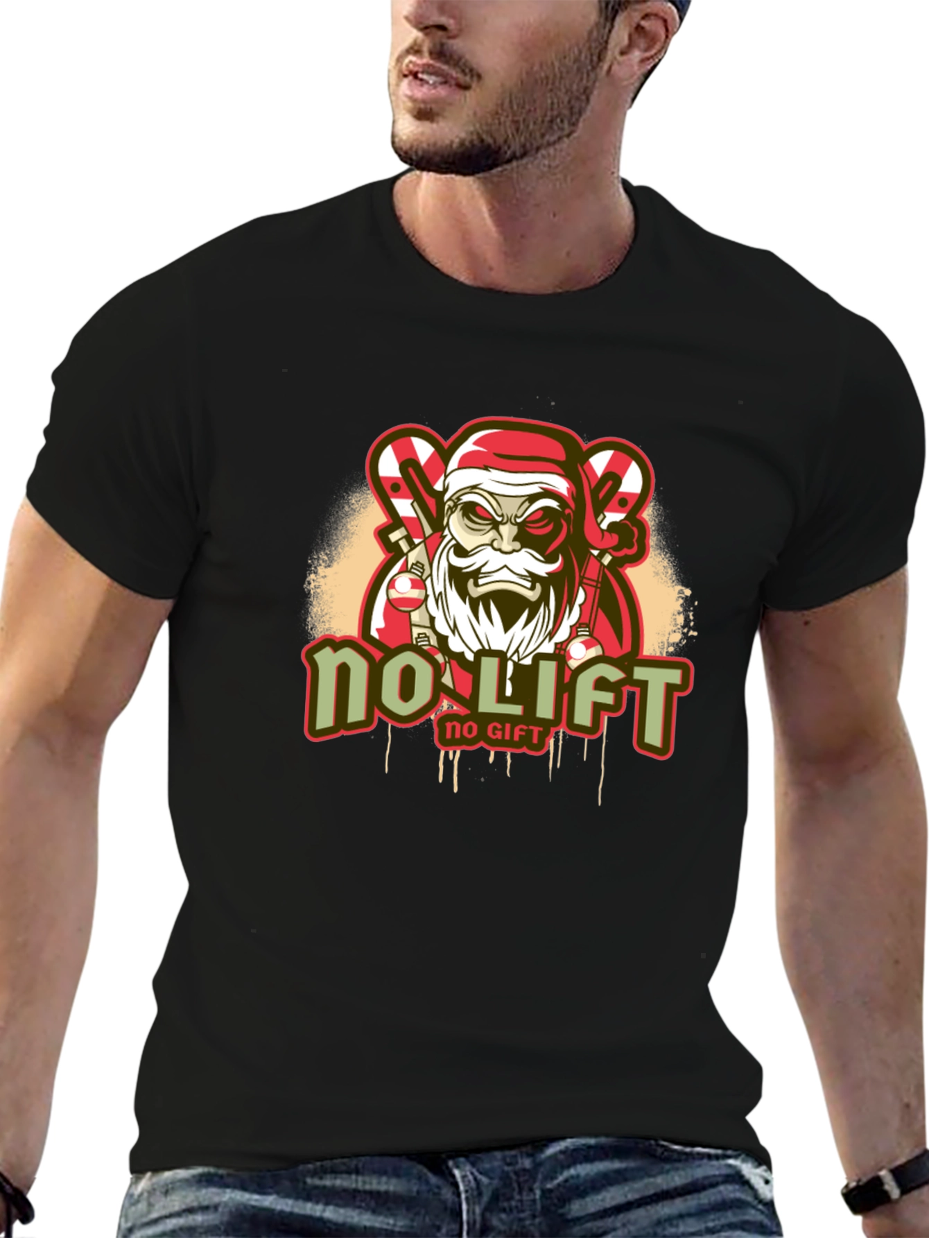 No Lift No Gift Santa Christmas T-Shirt