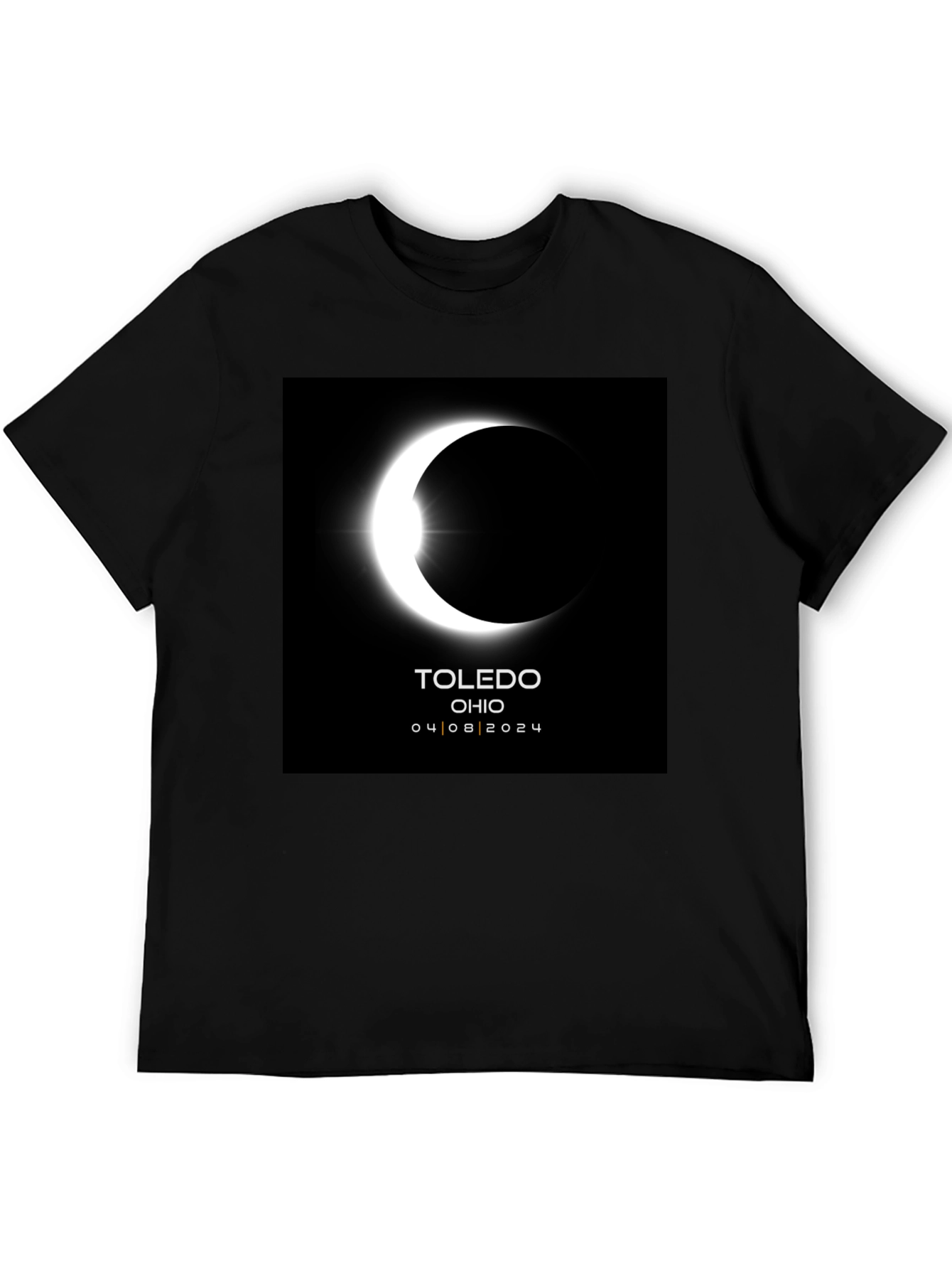 Toledo Ohio Eclipse 2024 Black T-Shirt