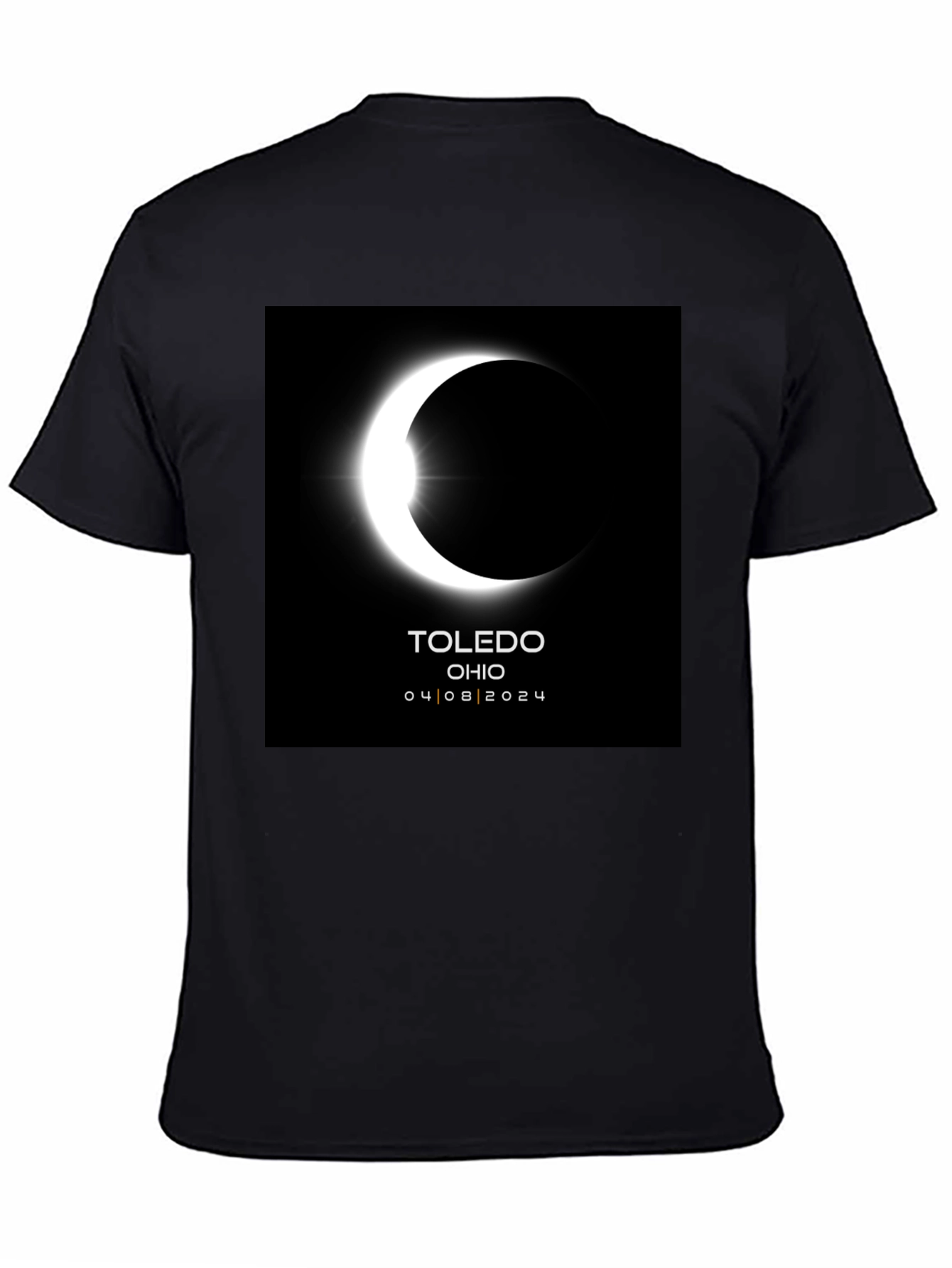 Toledo Ohio Eclipse 2024 Black T-Shirt