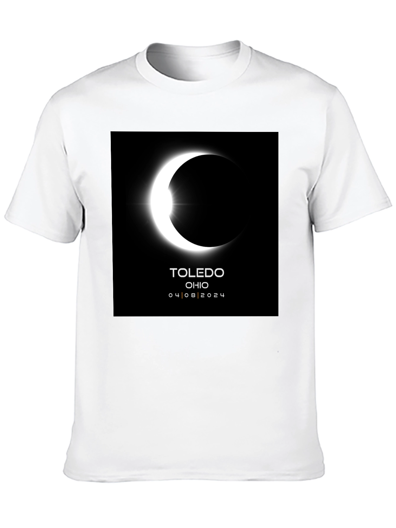 Toledo Ohio Eclipse 2024 Black T-Shirt