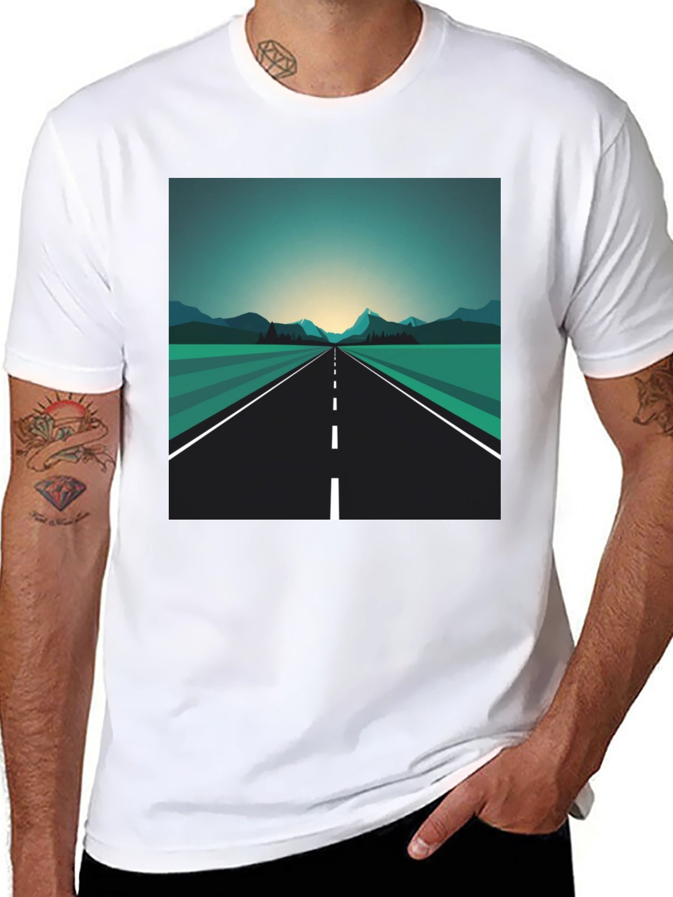 Roadway Graphic Tee - Mens Black T-Shirt
