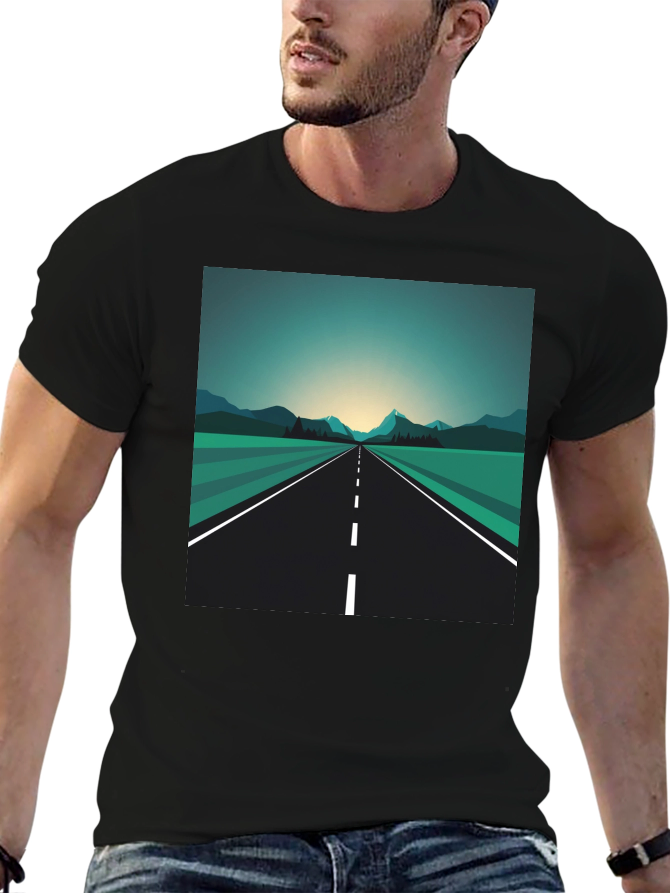 Roadway Graphic Tee - Mens Black T-Shirt