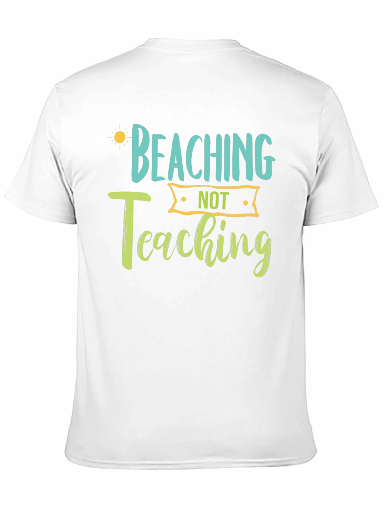 Beaching Not Teaching Graphic Tee - Black