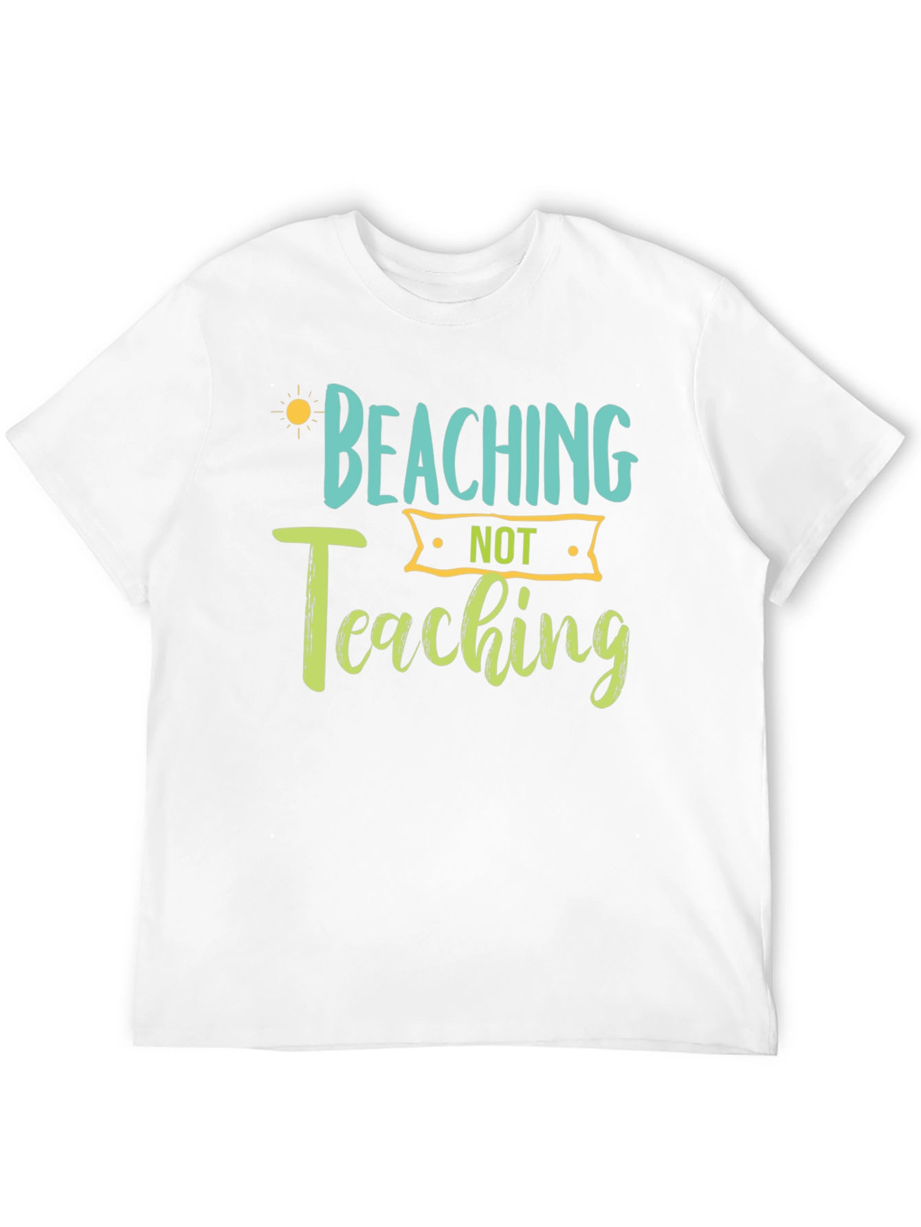 Beaching Not Teaching Graphic Tee - Black