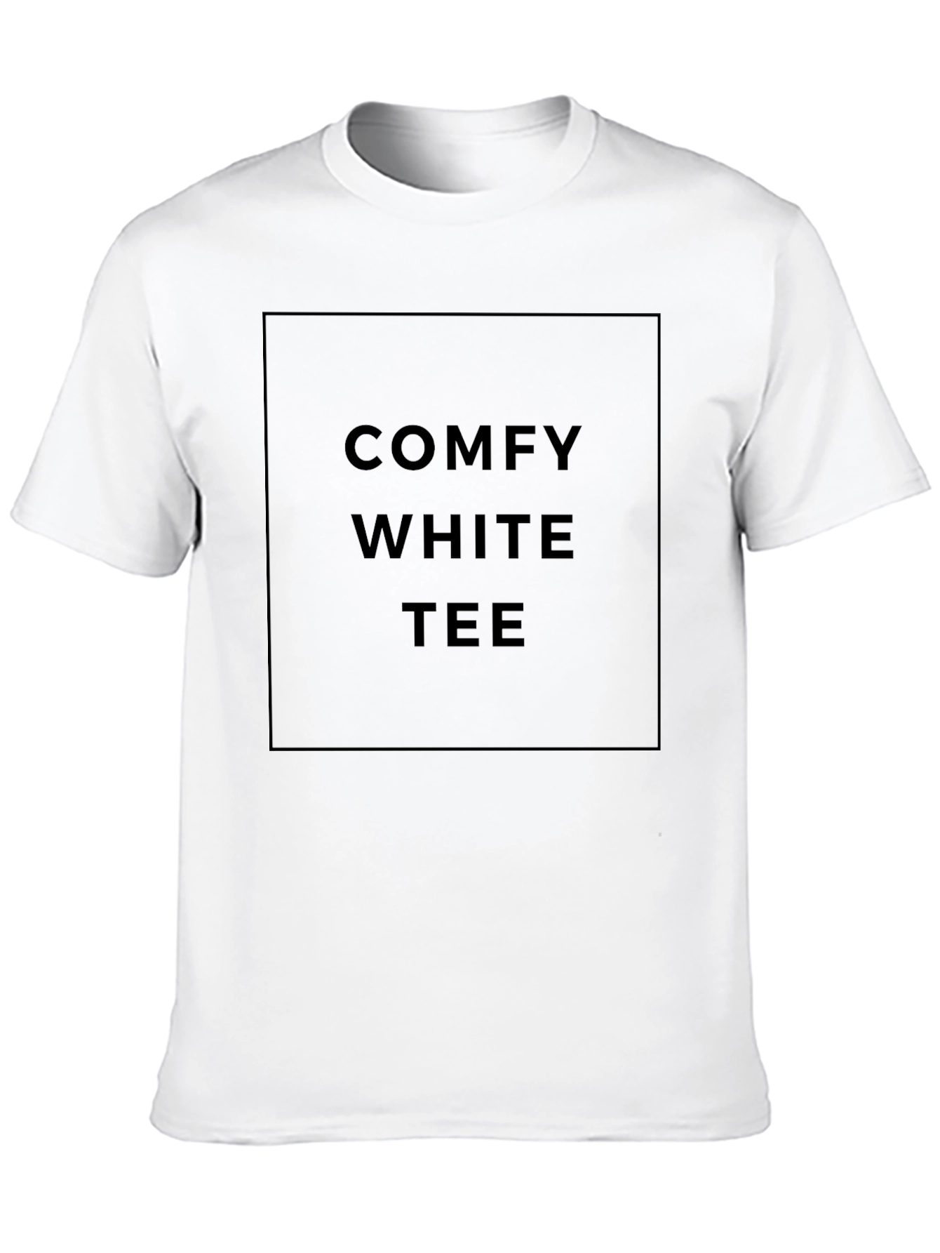 Comfy White Tee - Classic Black T-Shirt