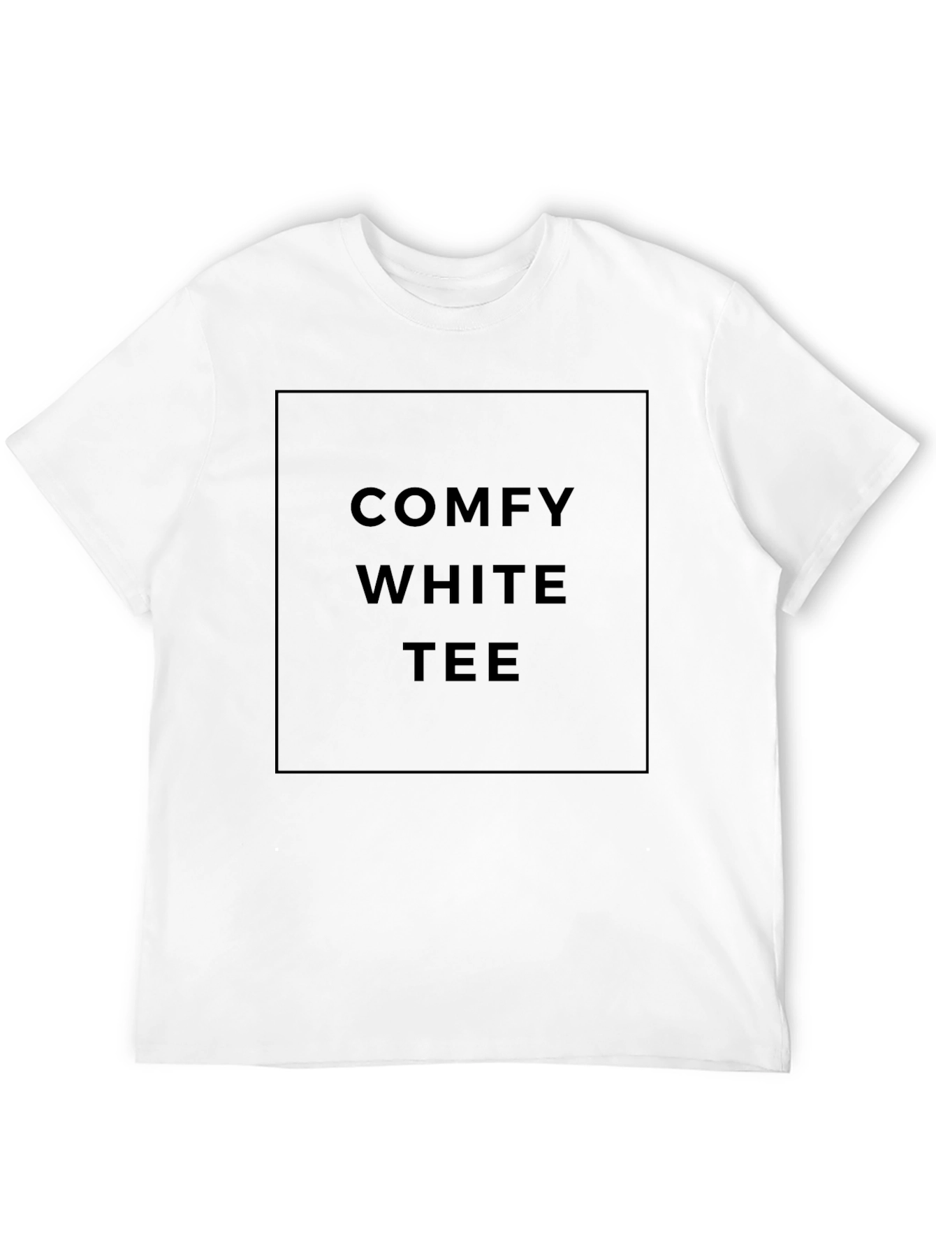 Comfy White Tee - Classic Black T-Shirt